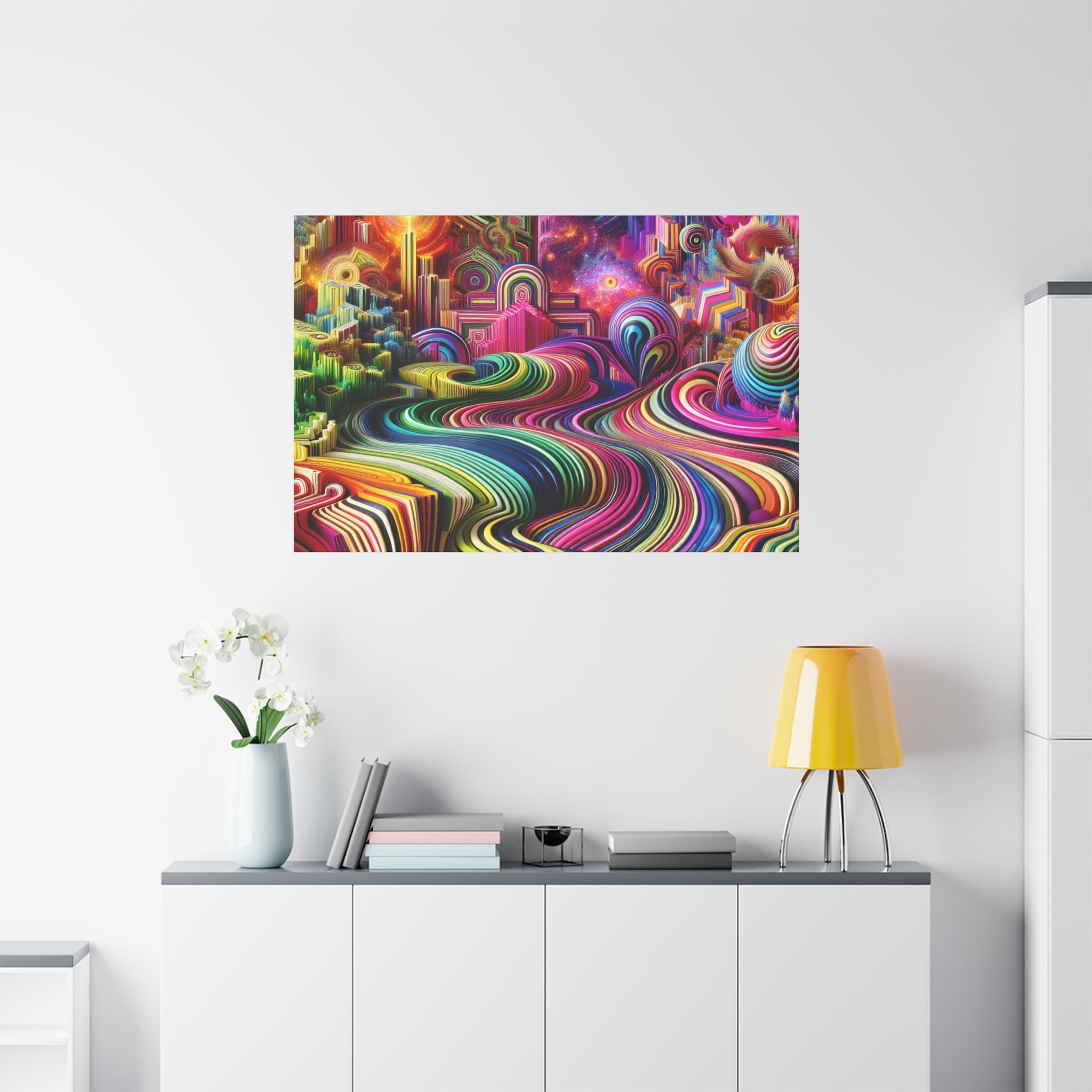 Psychedelic Visions Color Burst Abstract Canvas Art - Canvas