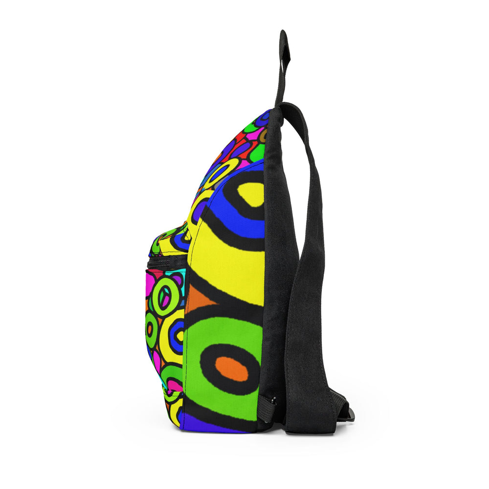 "Neon Prism Groove" - Sling Bag