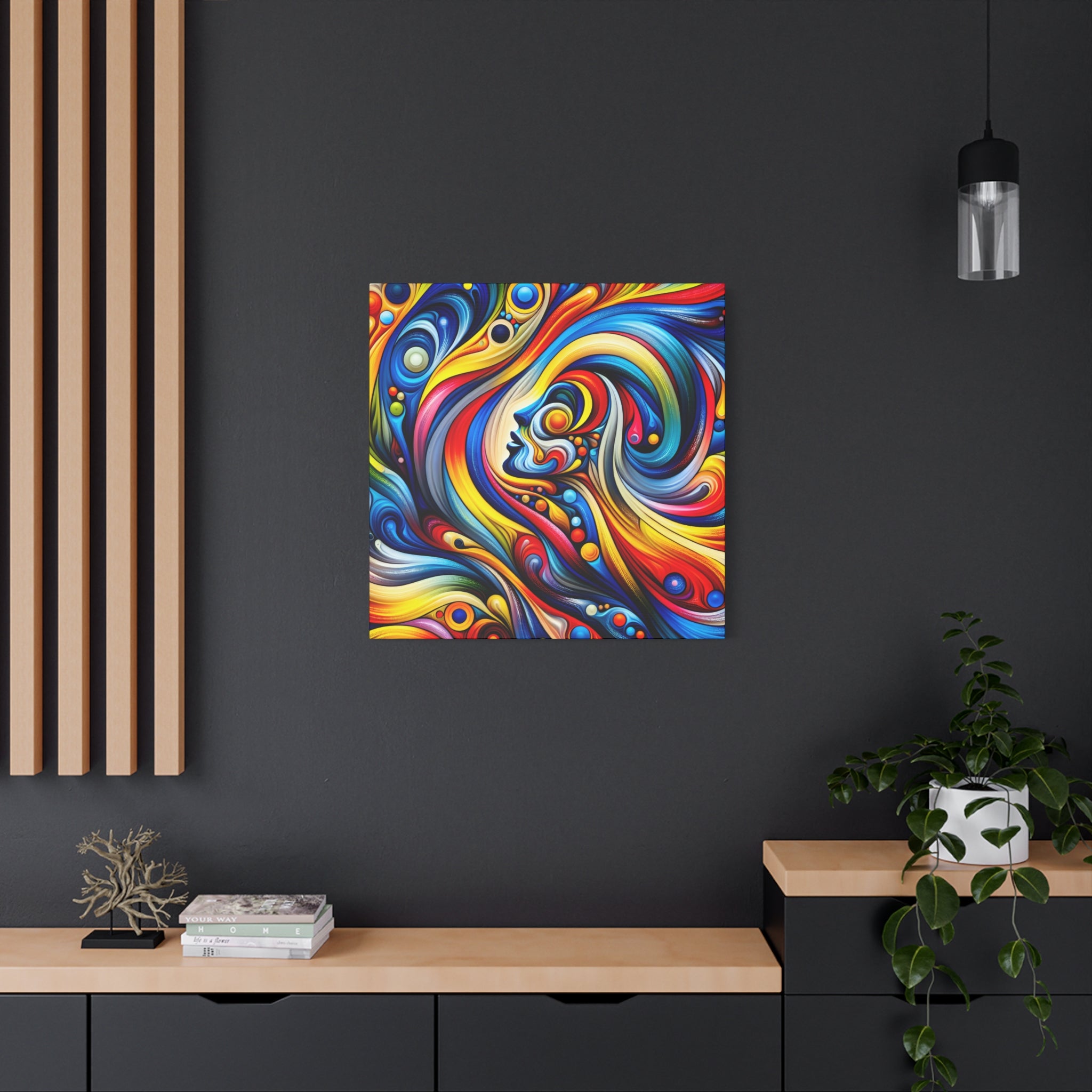 Vibrant Psychedelic Dreamscape Canvas Art - Canvas