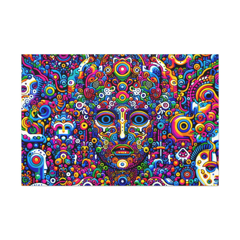 Psychedelic Dreamscape Colorful Canvas Art Print - Canvas