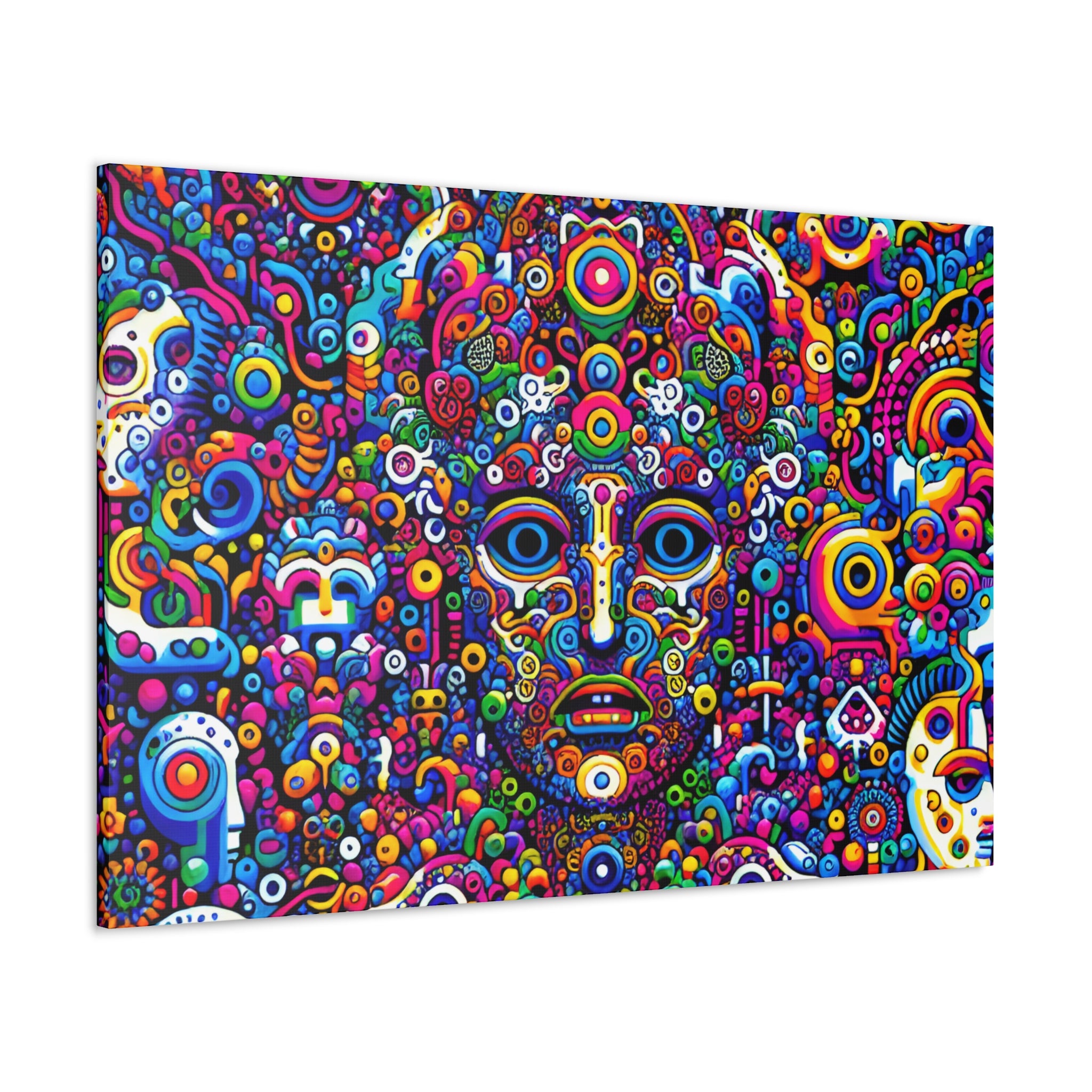 Psychedelic Dreamscape Colorful Canvas Art Print - Canvas