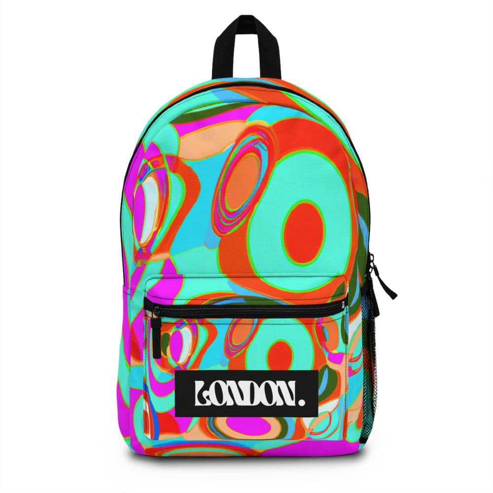 "Groovy Mirage: Vintage Vibe Emporium" - Backpack