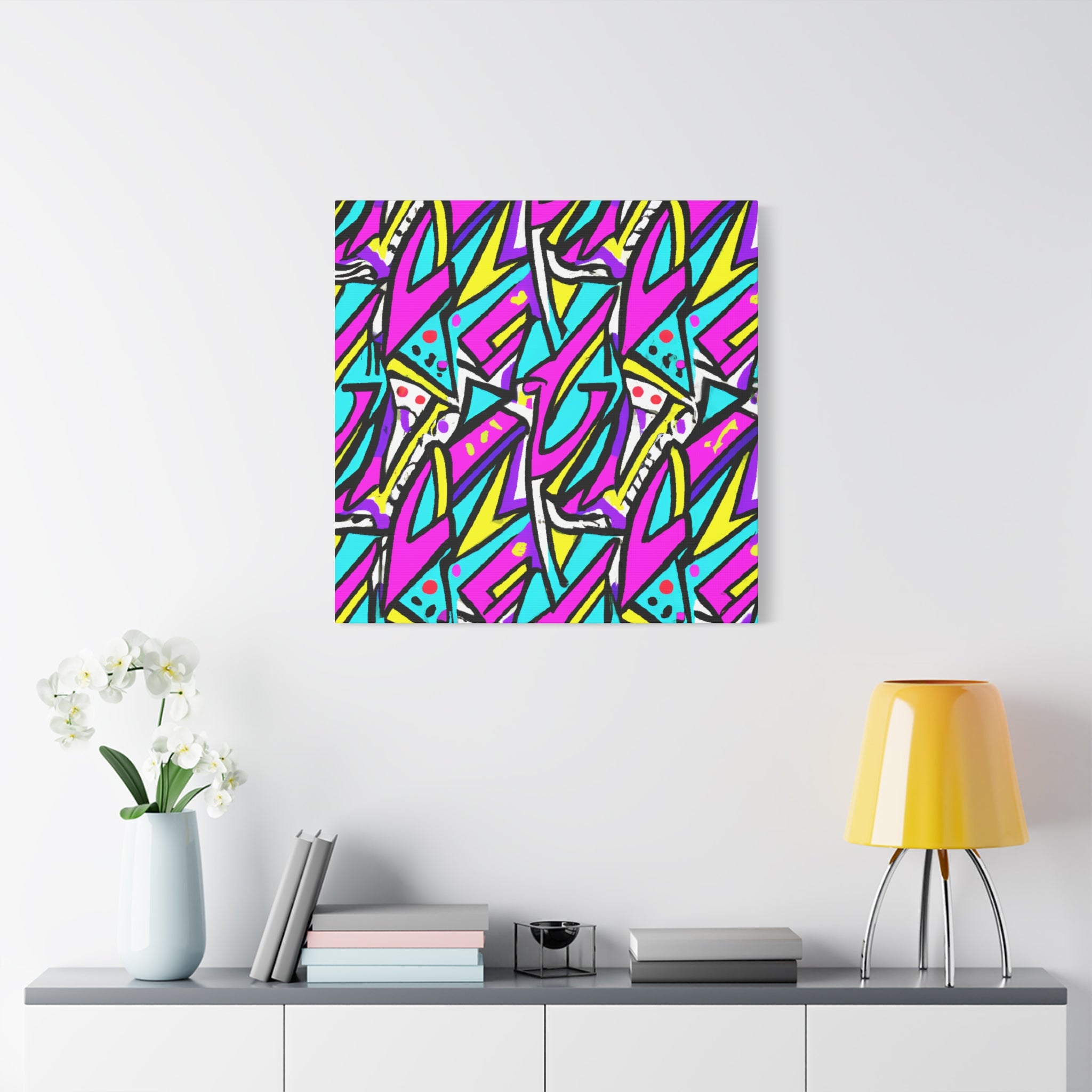 Vibrant Graffiti Style Abstract Canvas Art - Canvas