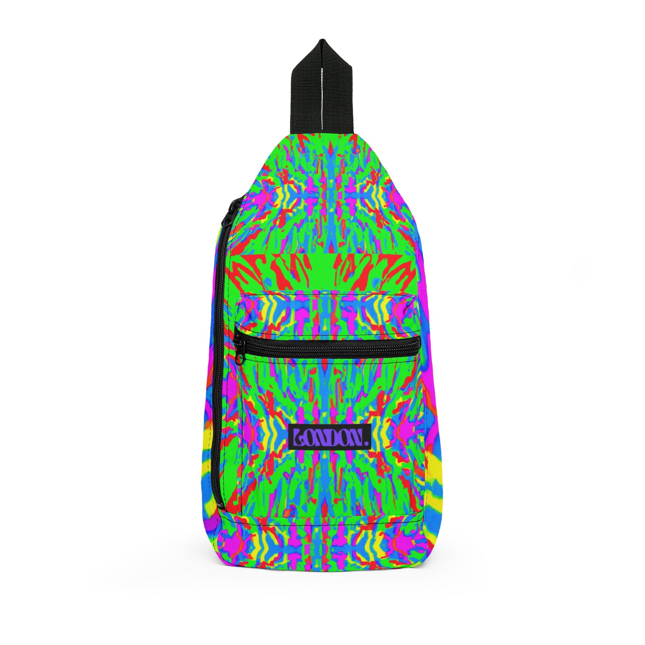 "Groovy Visions: The Nostalgic Popcade" - Sling Bag