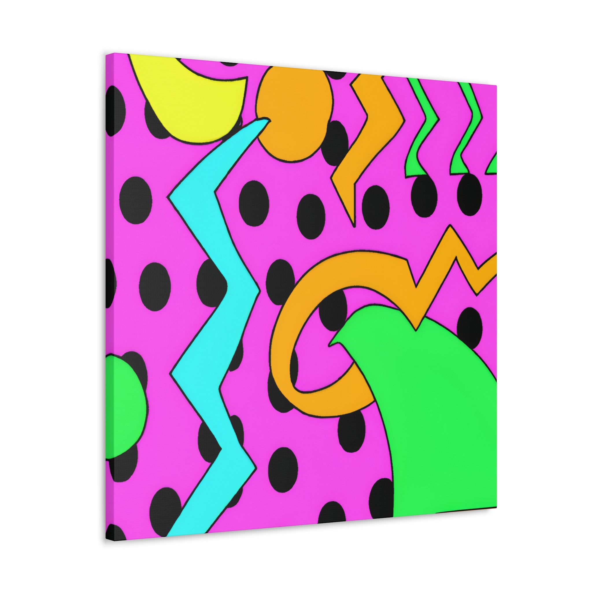 Vibrant Retro Pop Art Explosion Canvas Print - Canvas