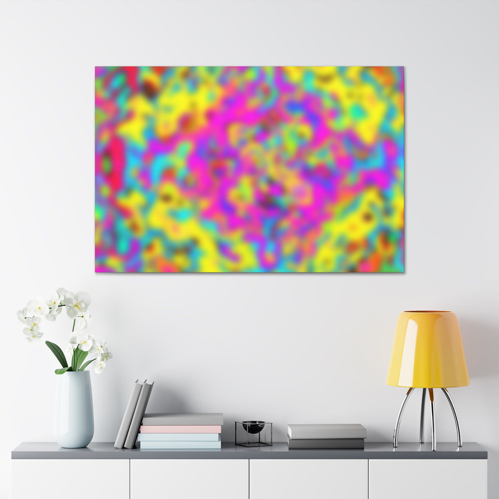 Psychedelic Color Fusion Abstract Art Canvas - Canvas