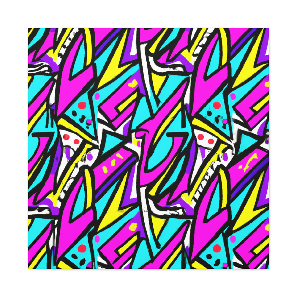 Vibrant Graffiti Style Abstract Canvas Art - Canvas