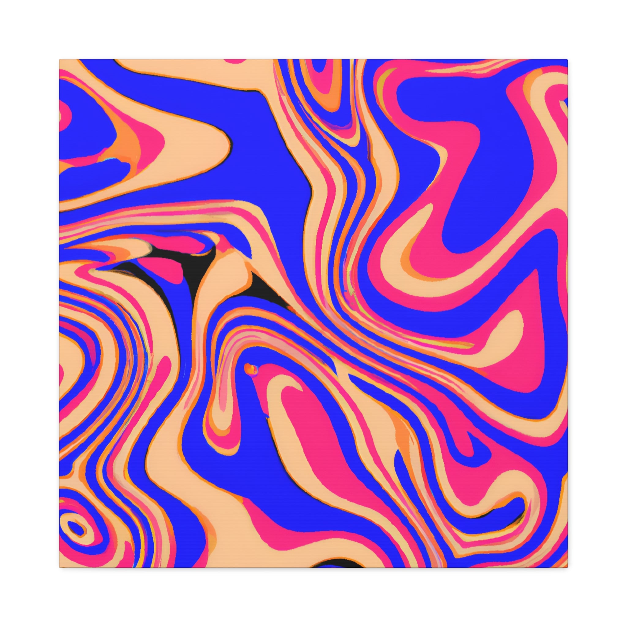Psychedelic Swirls Abstract Art Canvas - Canvas