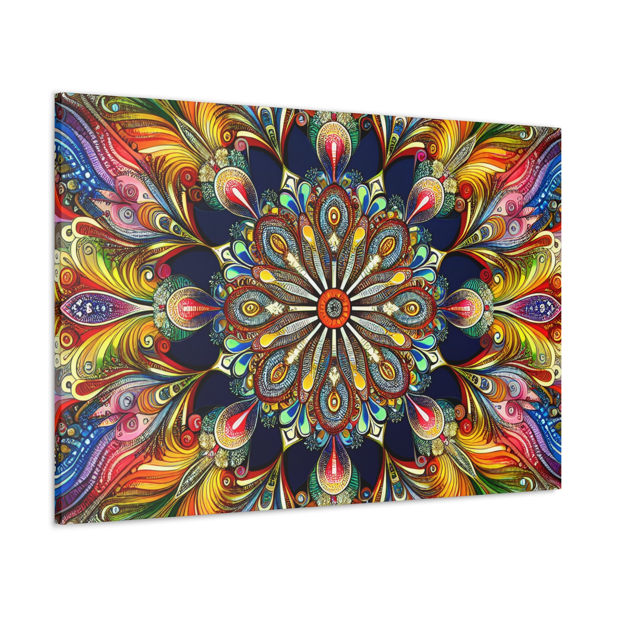 Vibrant Mandala Symphony Premium Canvas Art - Canvas