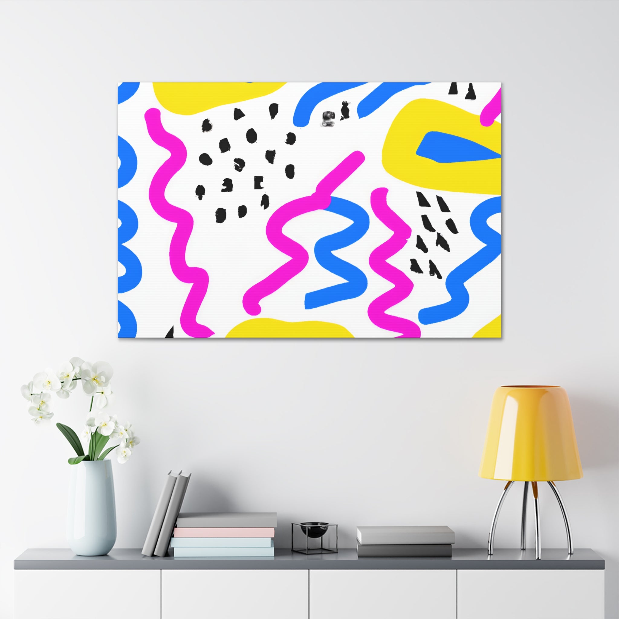 Vibrant Abstract Serpentine Dance Canvas Art - Canvas