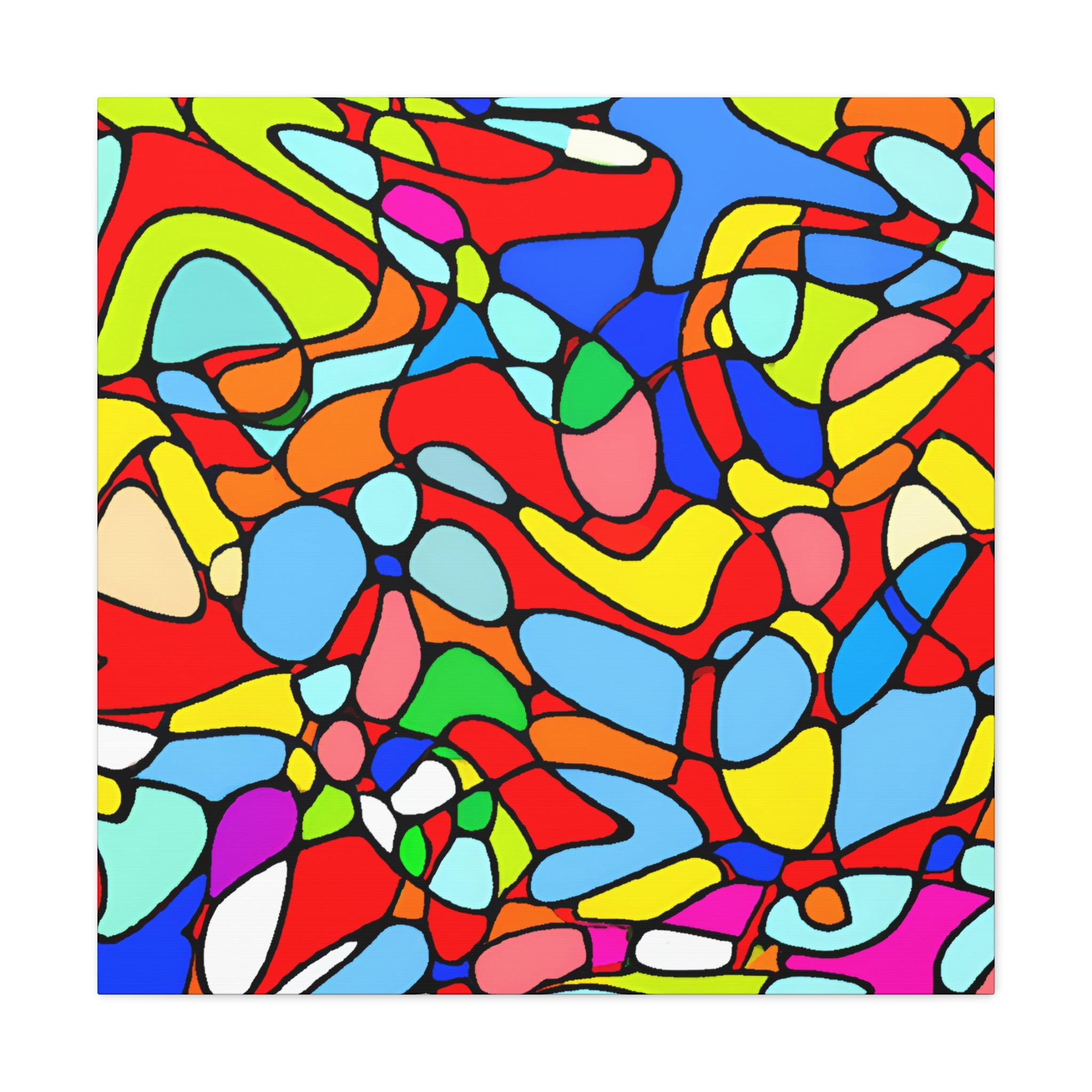 Vibrant Mosaic Abstract Art Canvas - Canvas