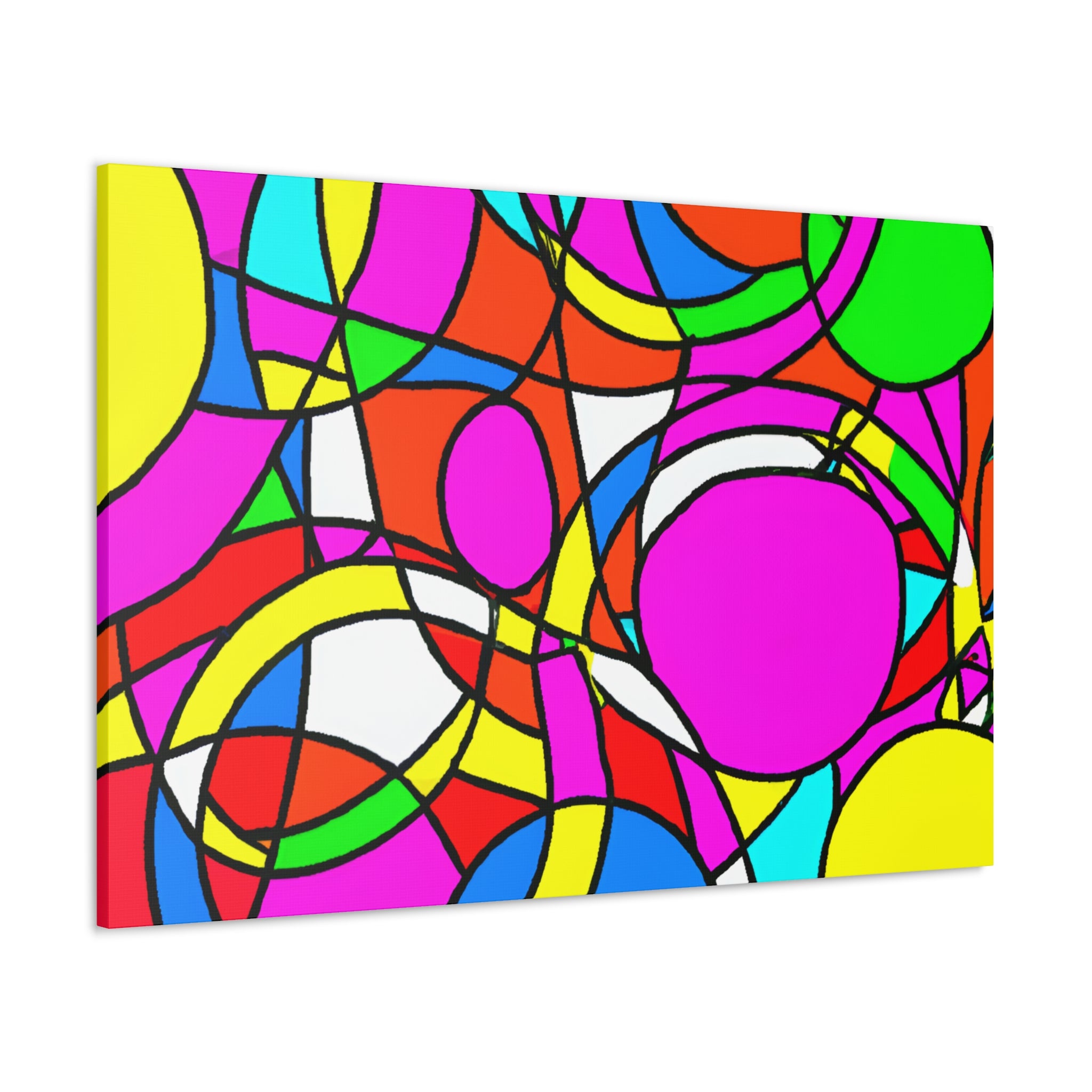 Vibrant Geometric Abstraction Canvas Art - Canvas