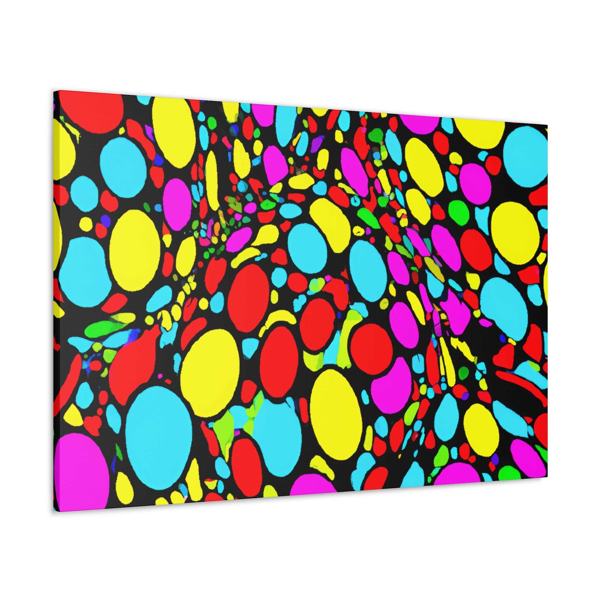 Vibrant Abstract Cell Party Canvas Art Print - Canvas