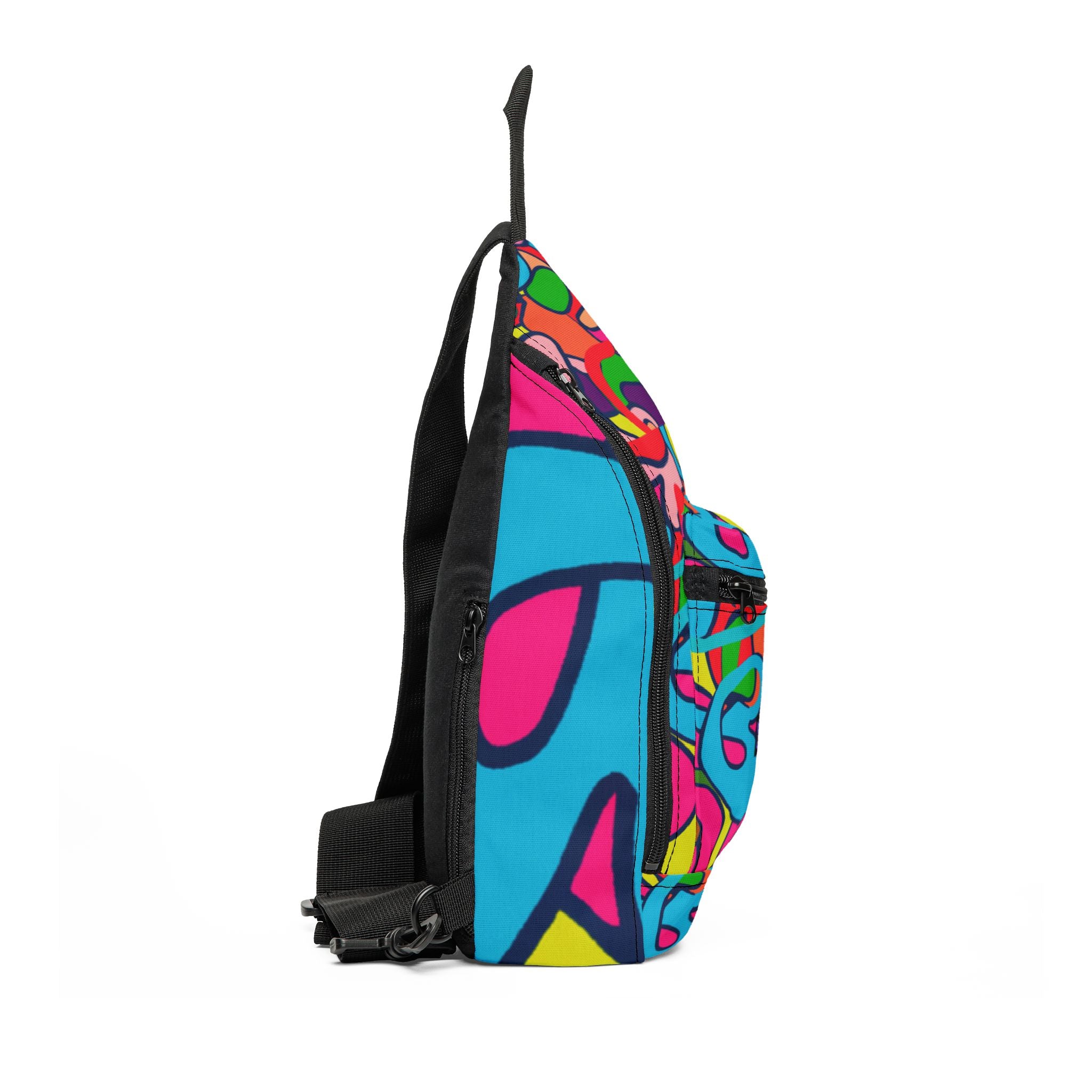 "Groovy Auras: Psychedelic Echoes of the Past" - Sling Bag