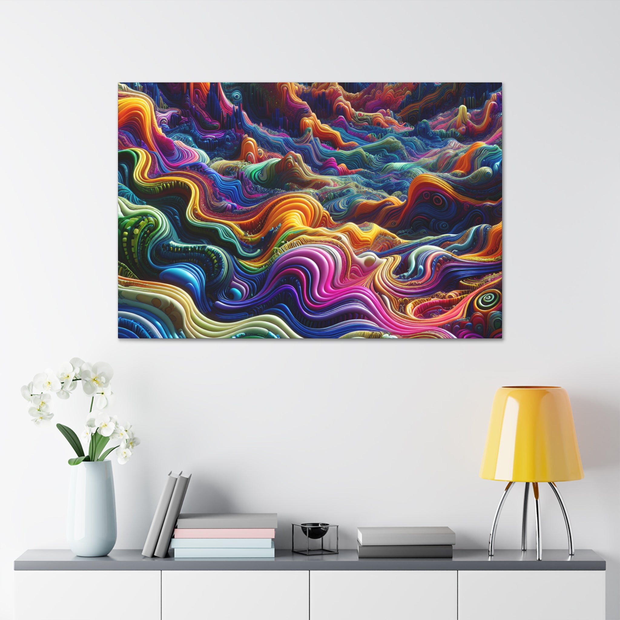 Psychedelic Dreamscape Canvas Art Print - Canvas