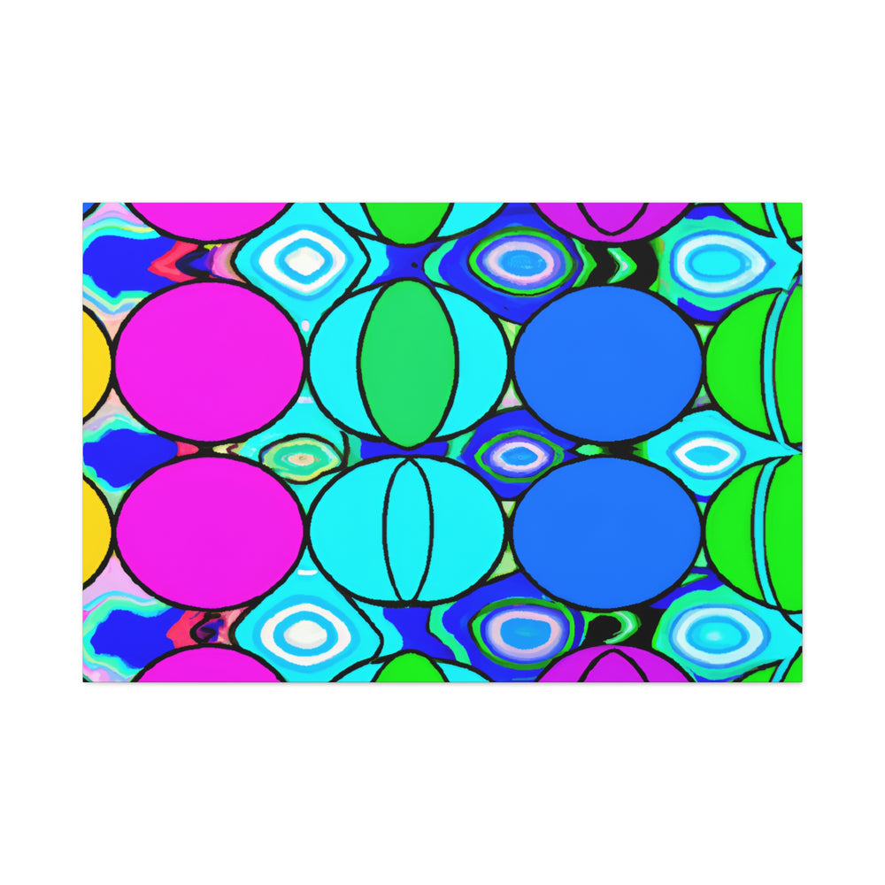 Vibrant Geometric Spheres Abstract Art Canvas - Canvas