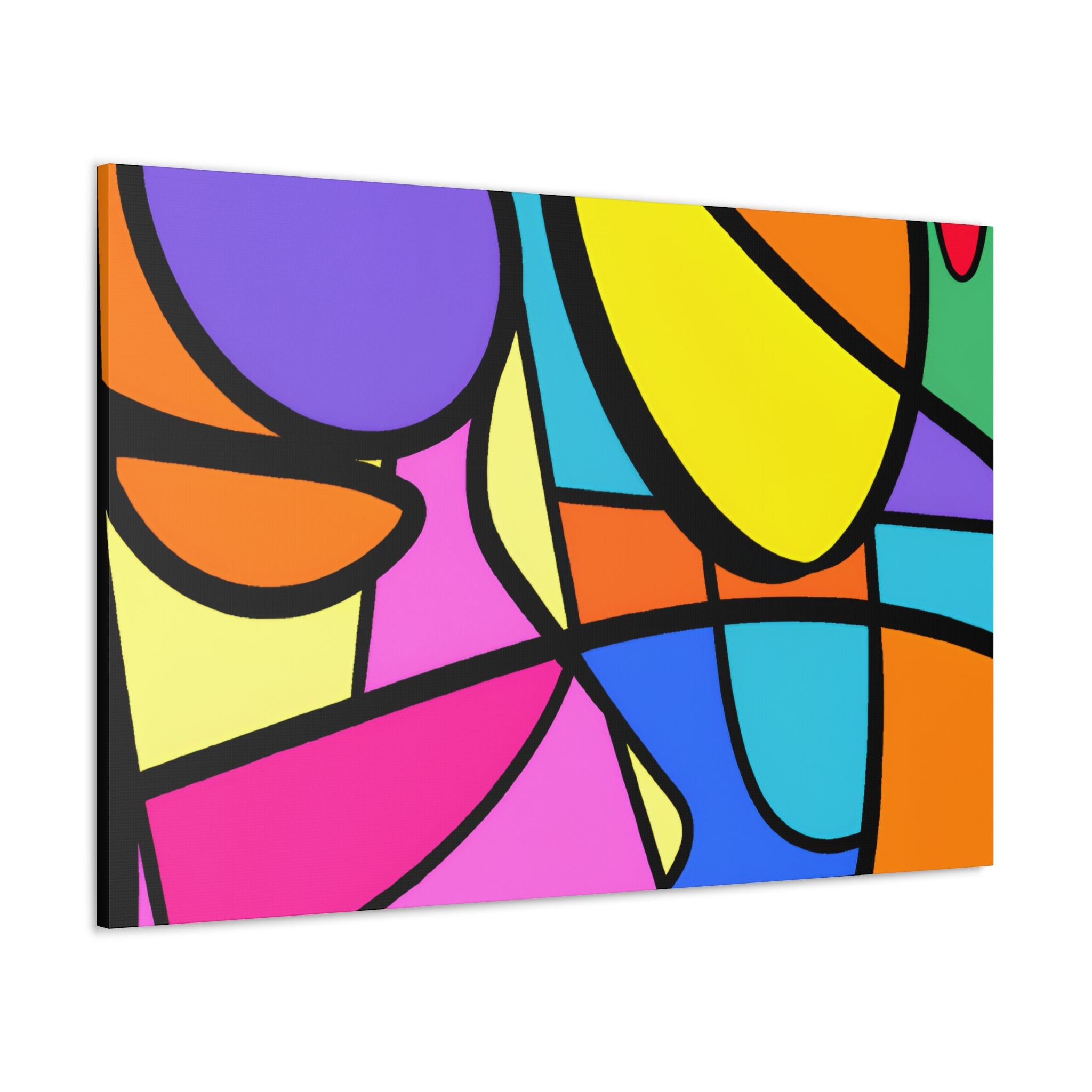 Vibrant Geometric Abstract Art Canvas - Canvas