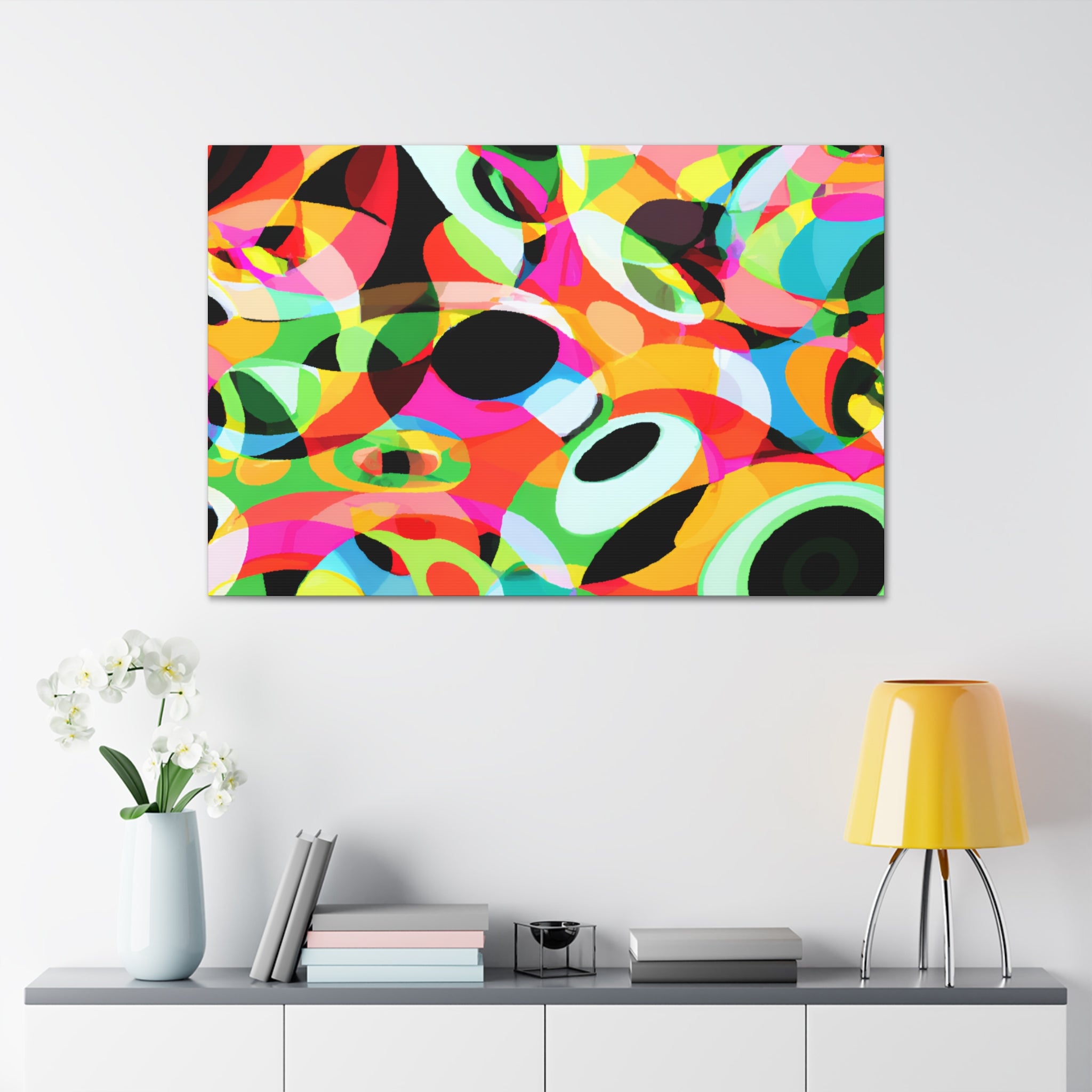 Vibrant Kaleidoscope Abstract Art Canvas - Canvas