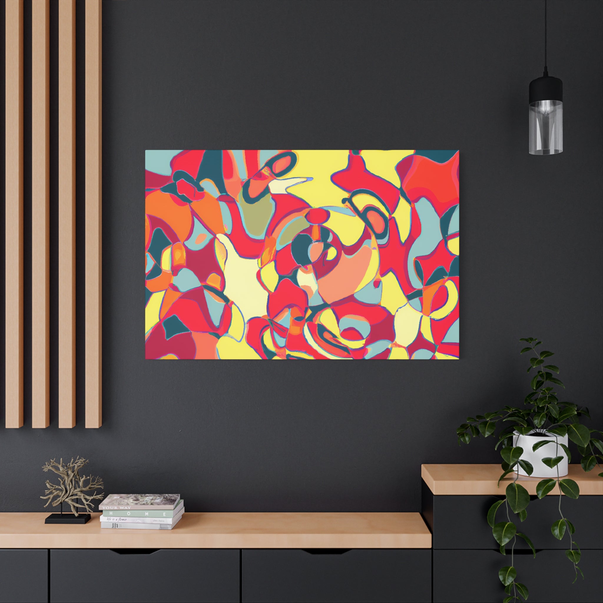 Vibrant Abstract Melange Canvas Art Print - Canvas