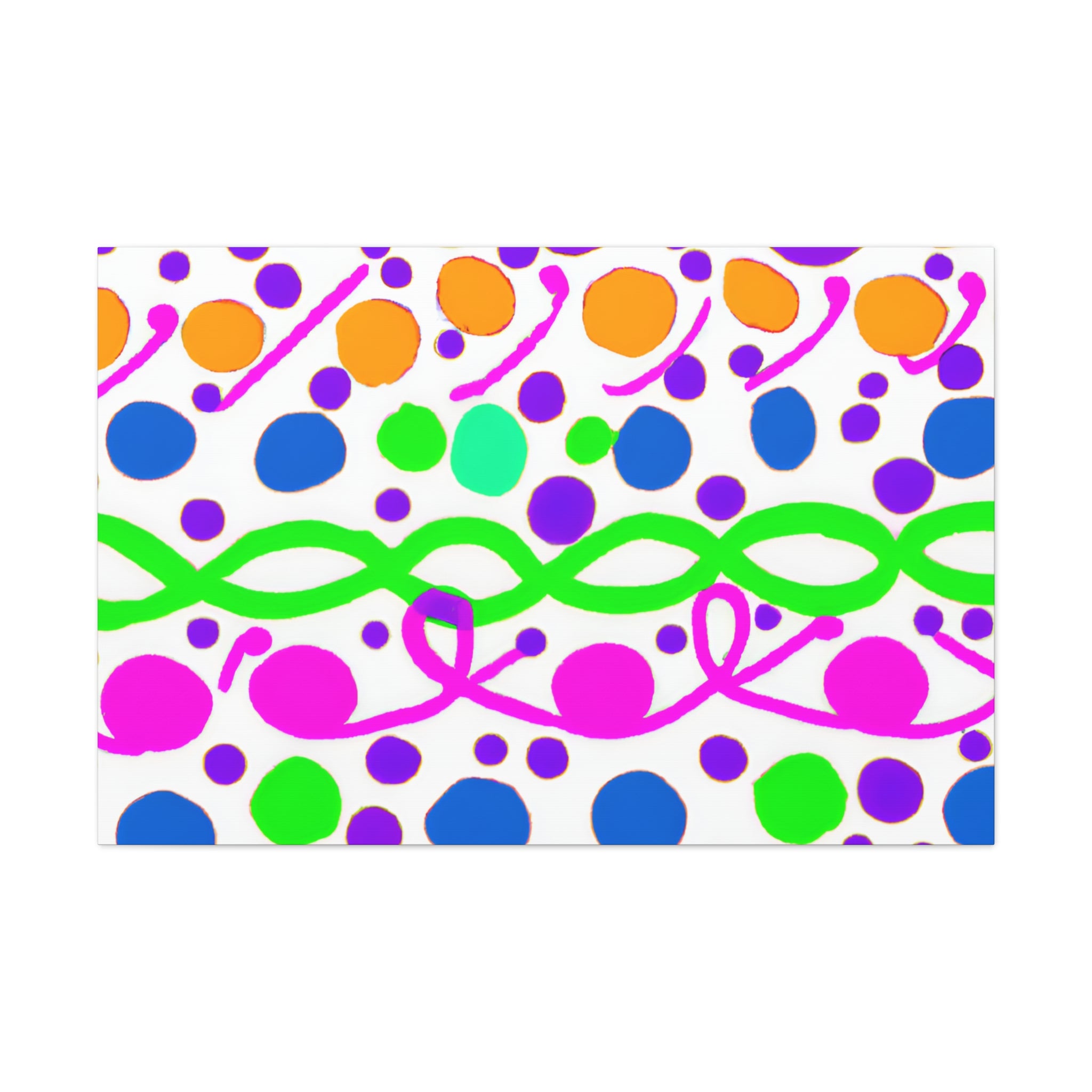 Vibrant Abstract Bubbles and Waves Canvas Art - Canvas