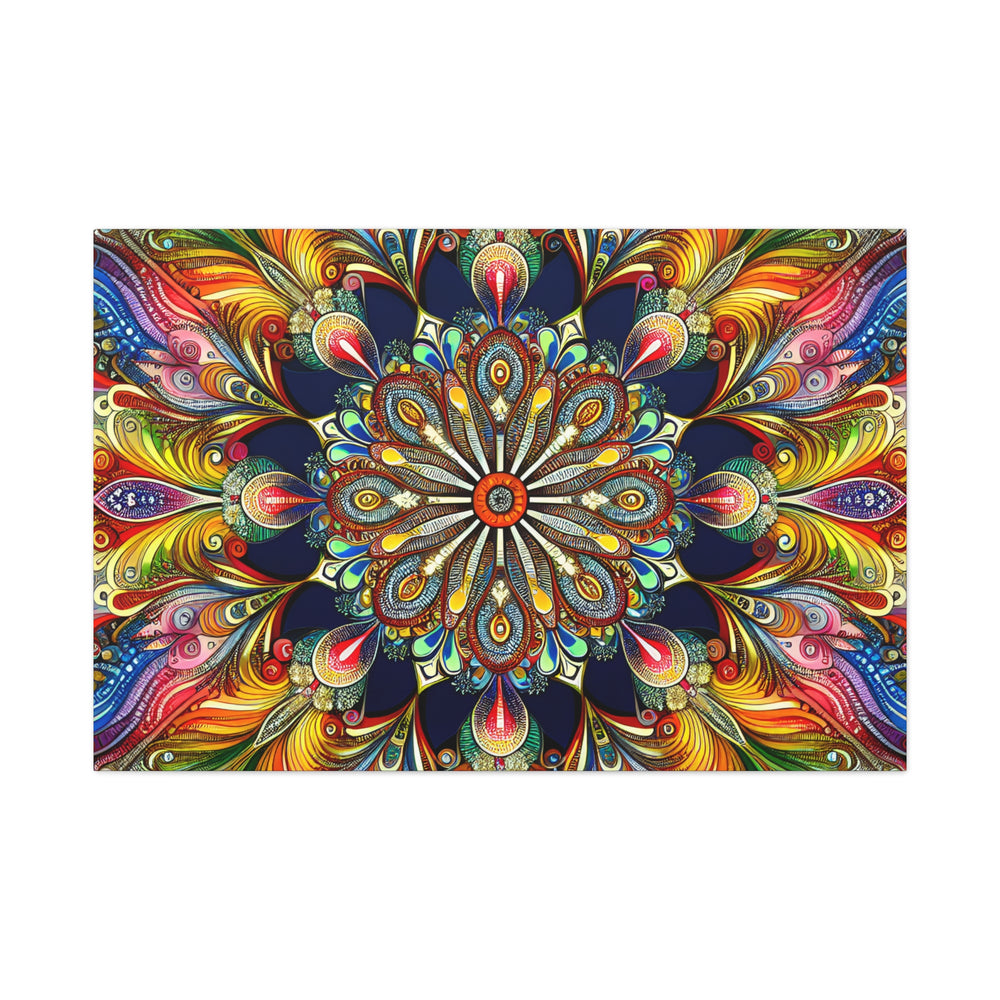 Vibrant Mandala Symphony Premium Canvas Art - Canvas