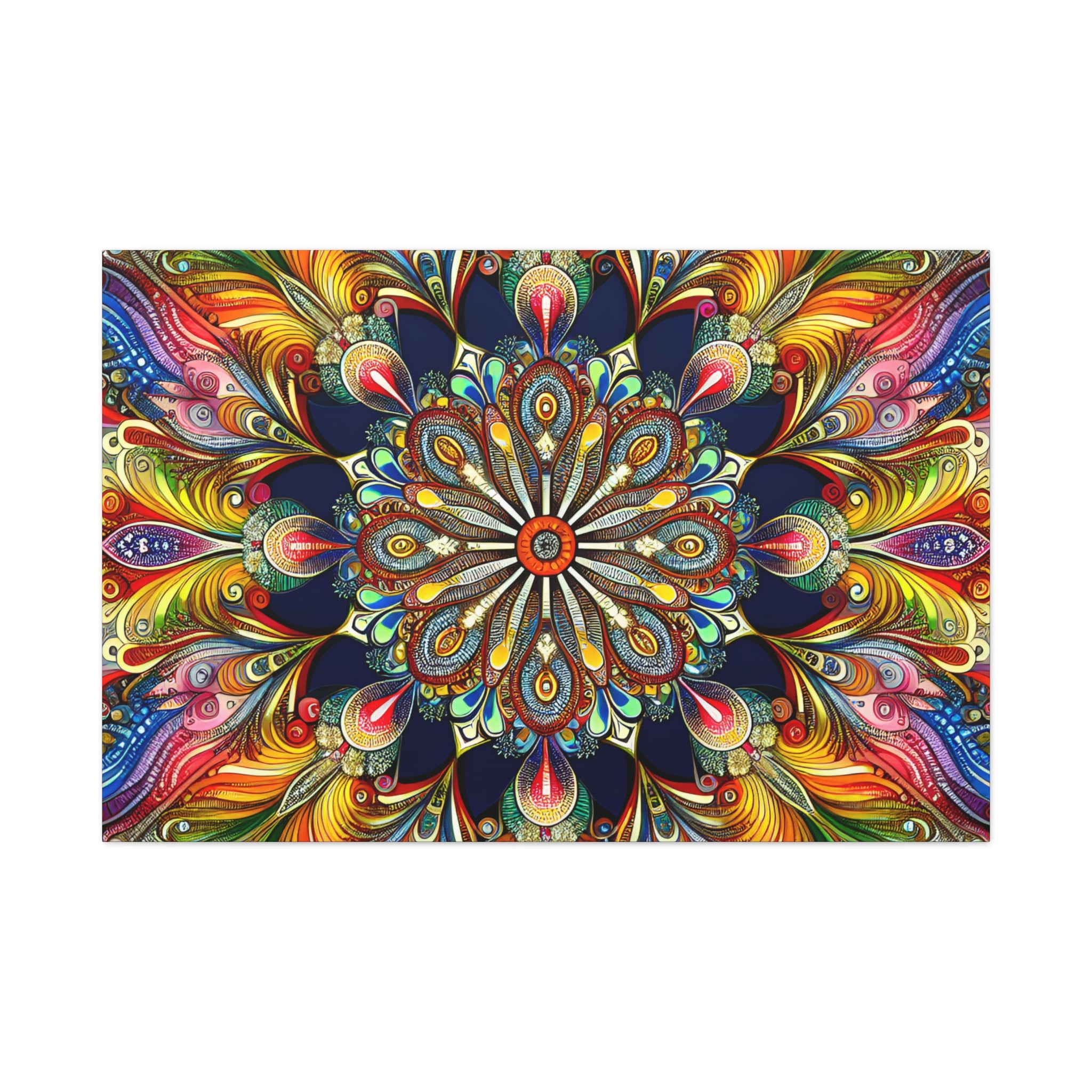 Vibrant Mandala Symphony Premium Canvas Art - Canvas