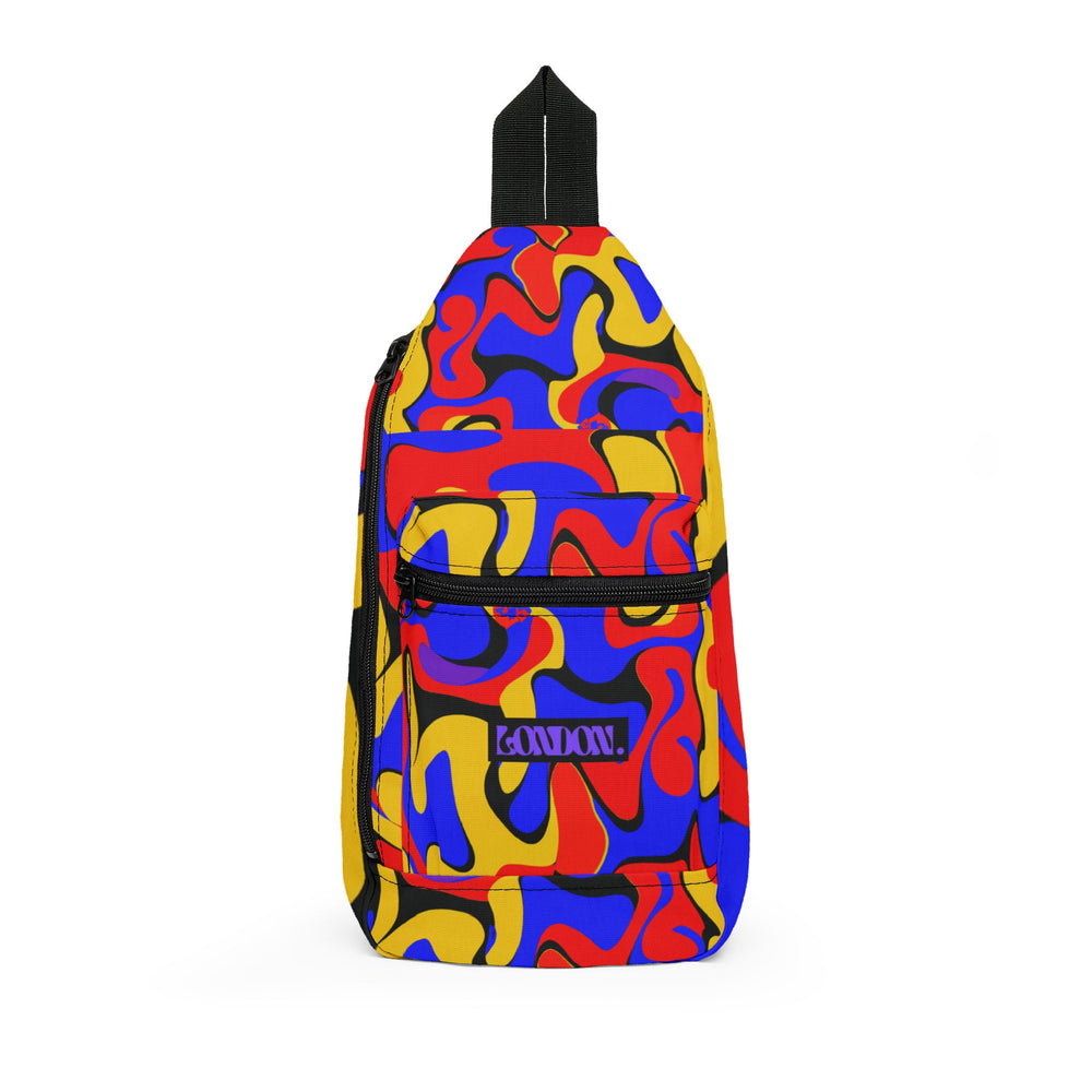 "Groovy Hues: A Trip to Kaleidoscope Boulevard" - Sling Bag