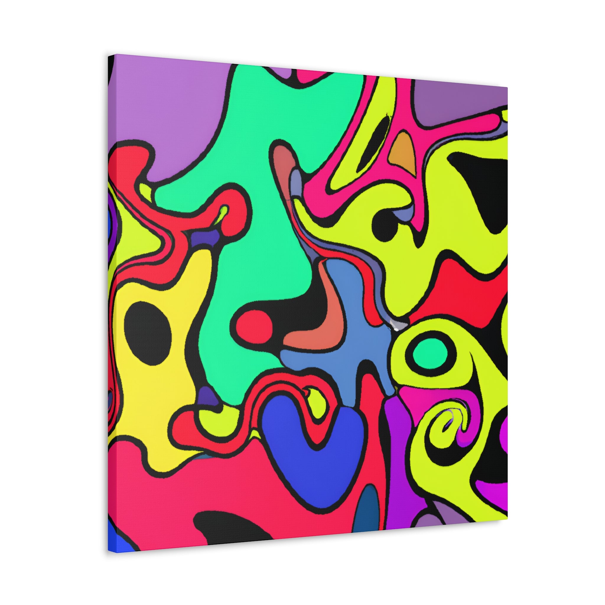 Psychedelic Color Fusion Abstract Art Canvas - Canvas