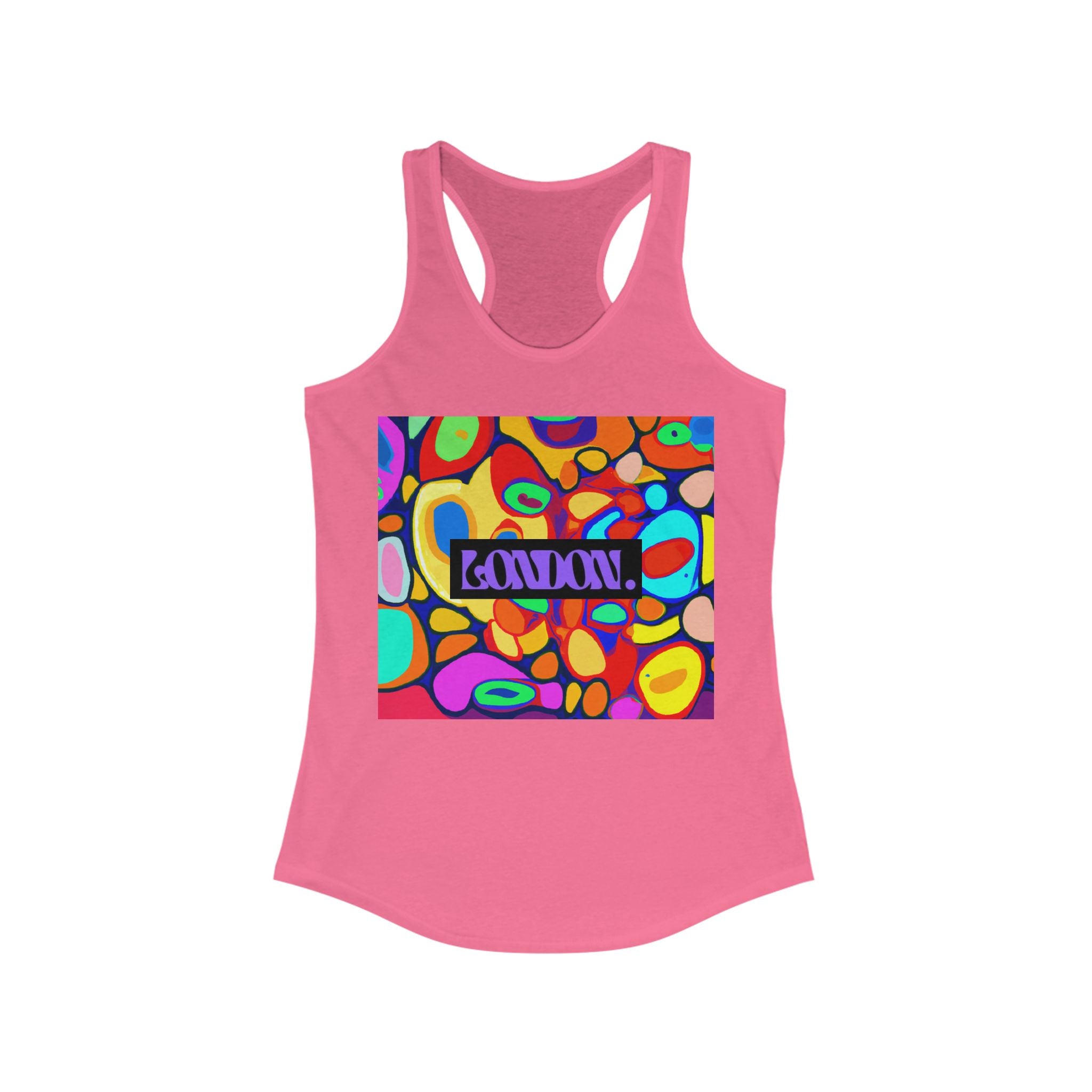 "Vinyl Vortex: A Twist of Psychedelic Pop Euphoria" - Racerback Tank Top