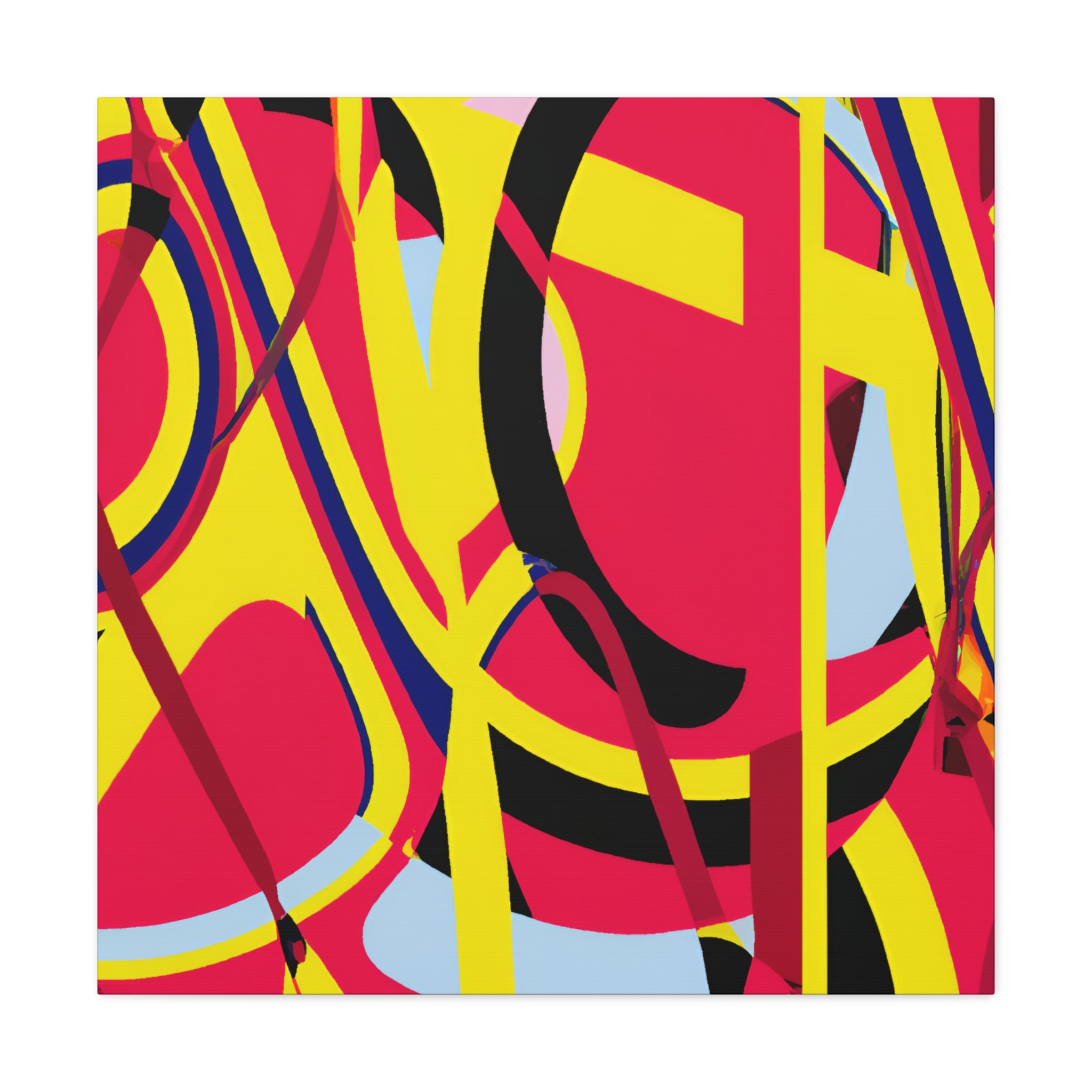 Vibrant Abstract Swirls and Curves Canvas Art Print - Canvas