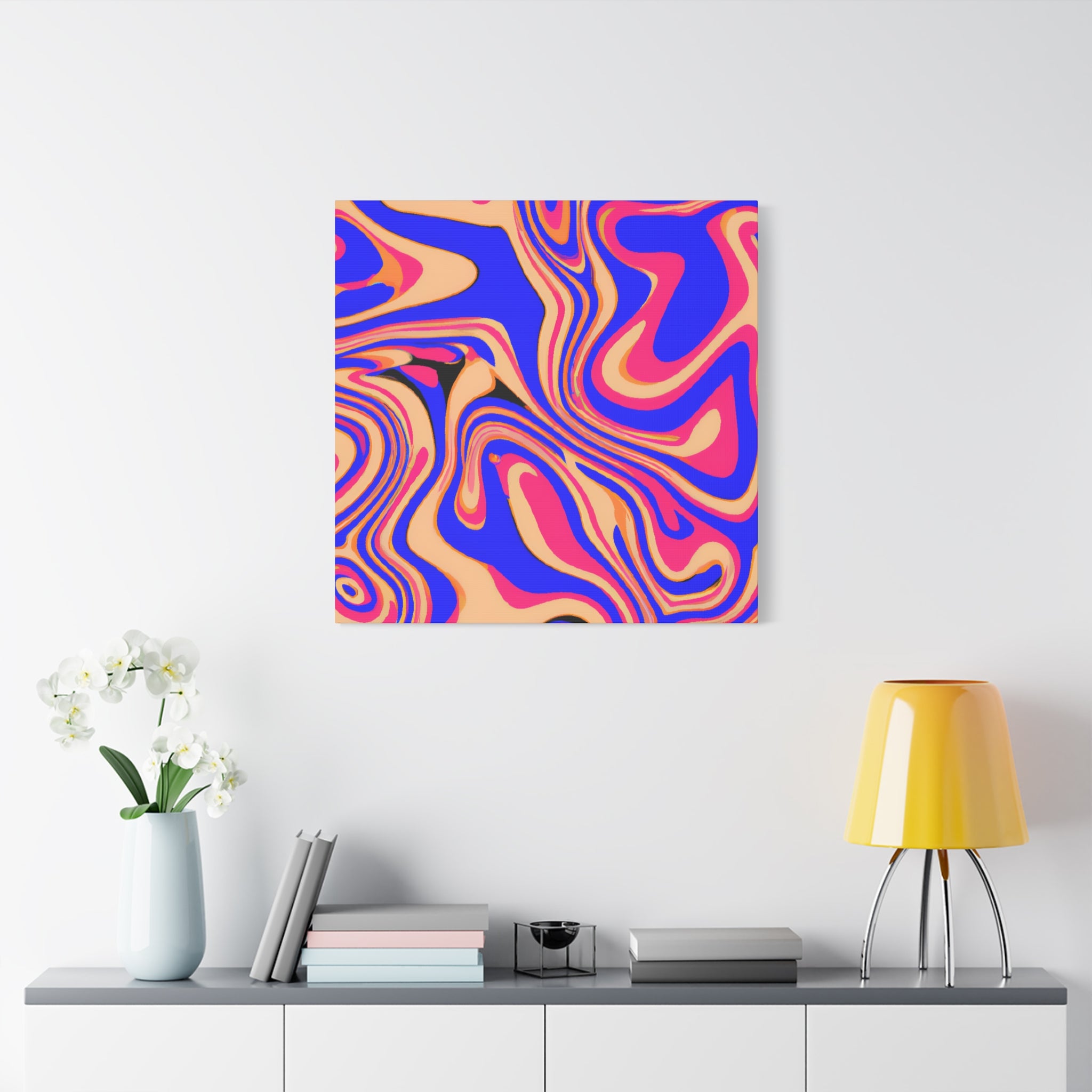 Psychedelic Swirls Abstract Art Canvas - Canvas