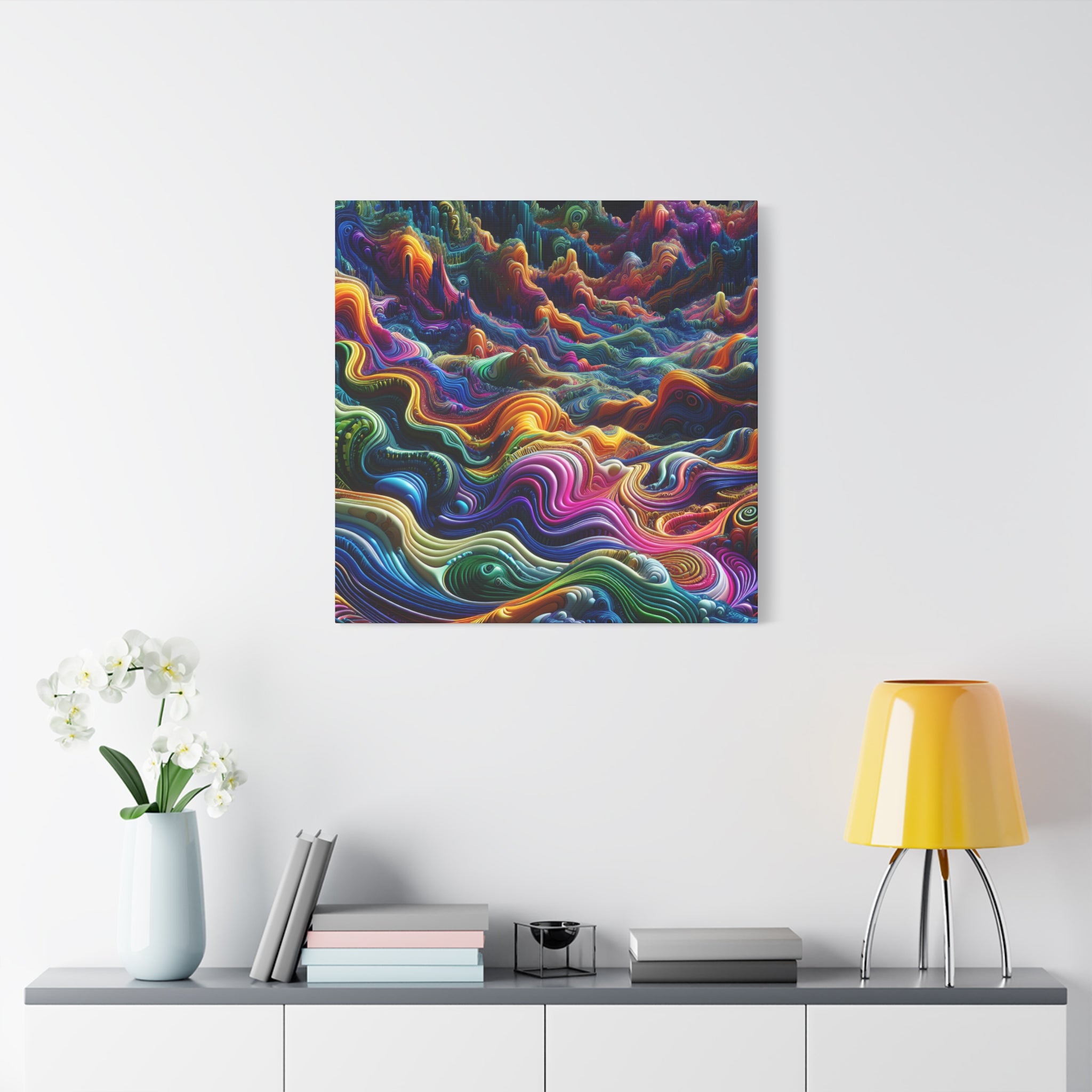 Psychedelic Dreamscape Canvas Art Print - Canvas