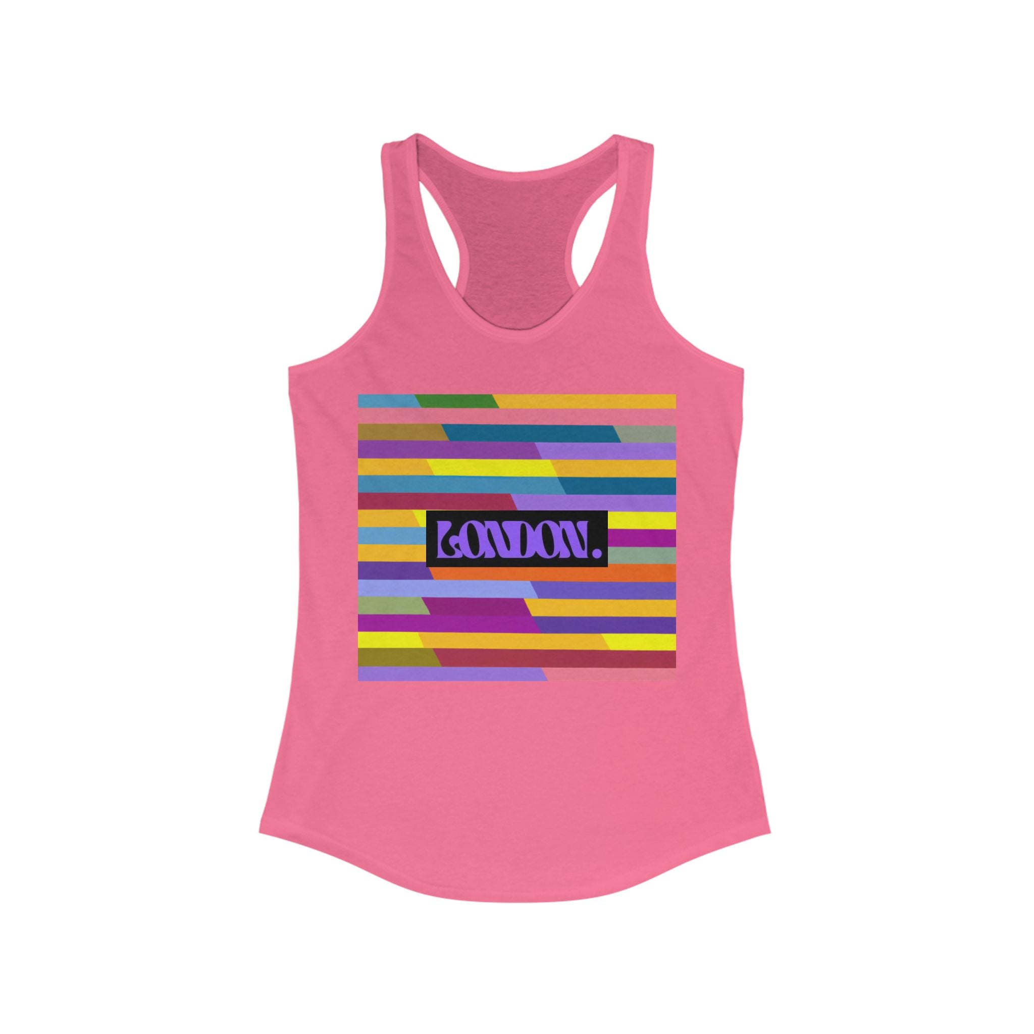 "Groovy Galleria: A Trip Down the Vintage Spiral" - Racerback Tank Top