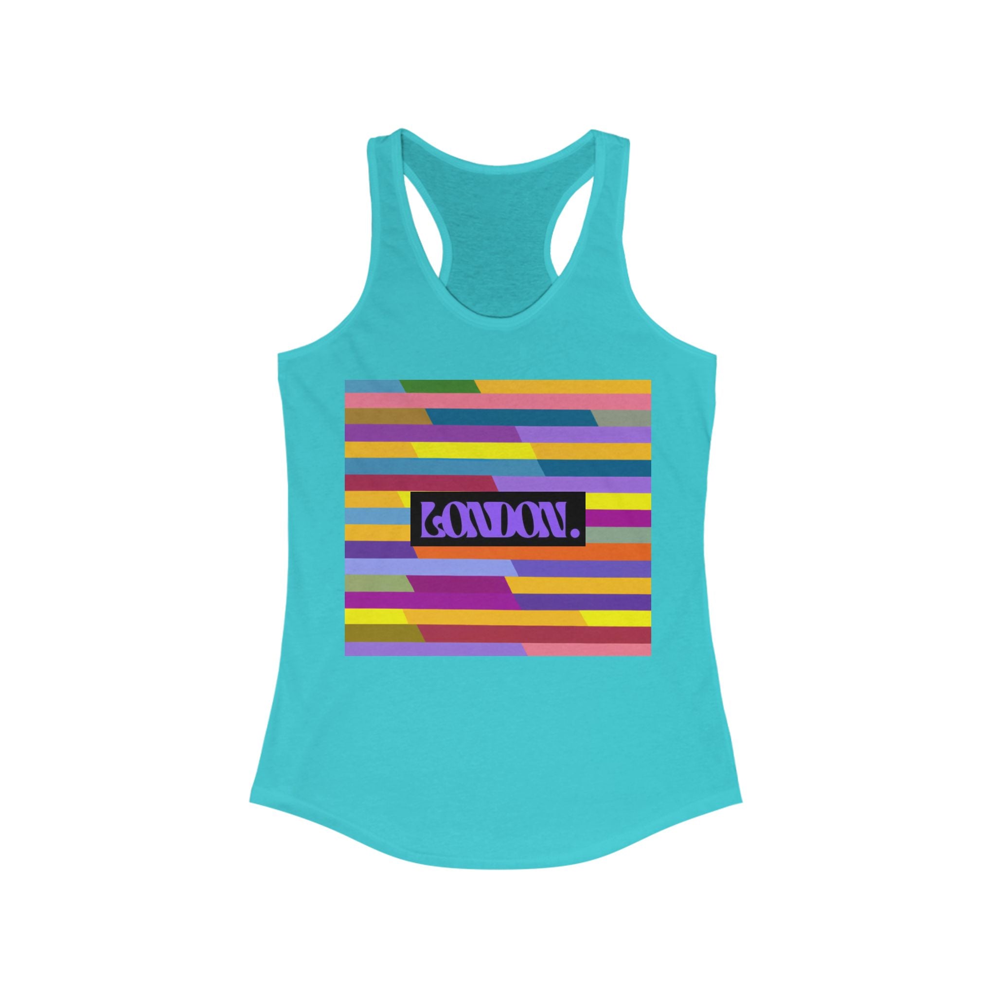 "Groovy Galleria: A Trip Down the Vintage Spiral" - Racerback Tank Top