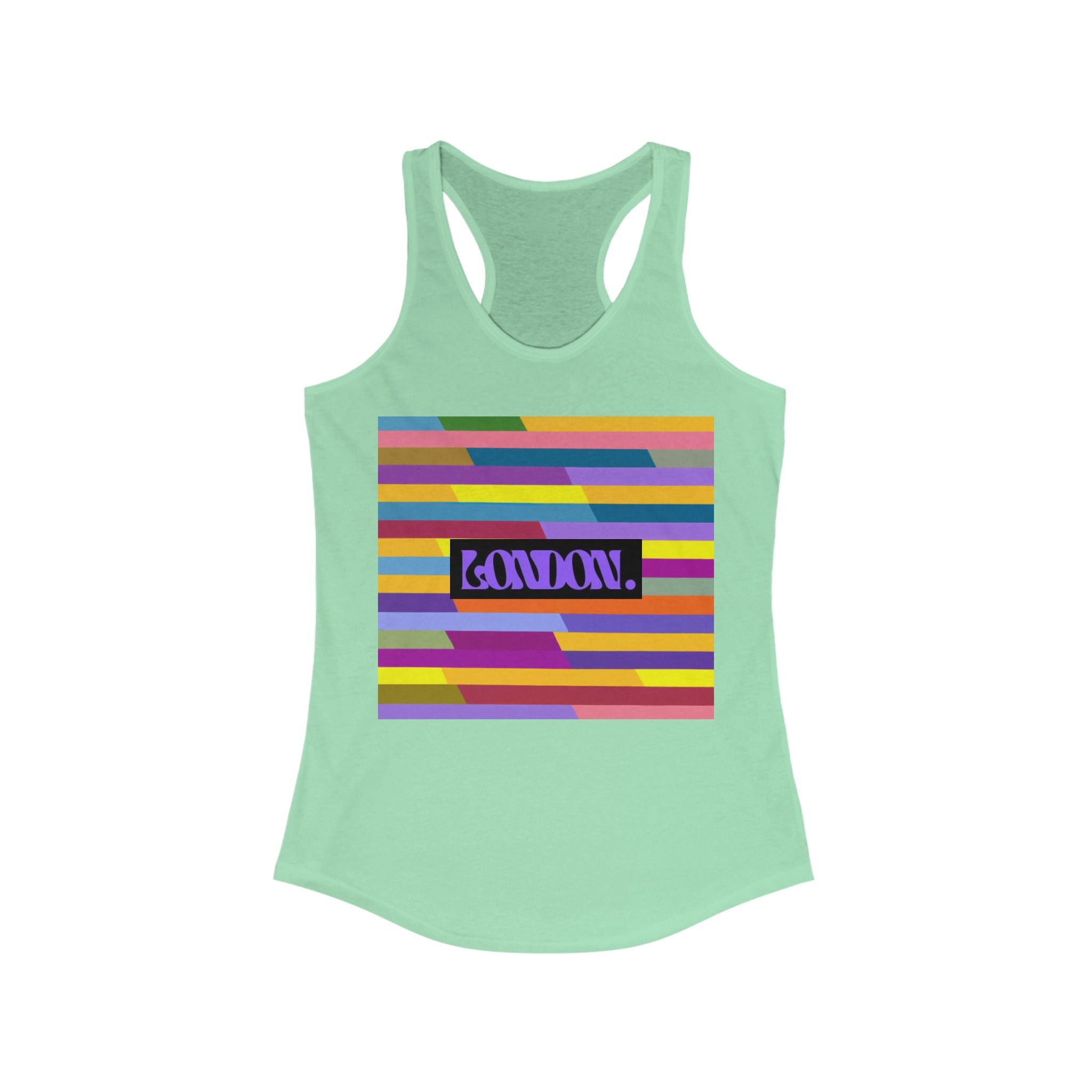 "Groovy Galleria: A Trip Down the Vintage Spiral" - Racerback Tank Top