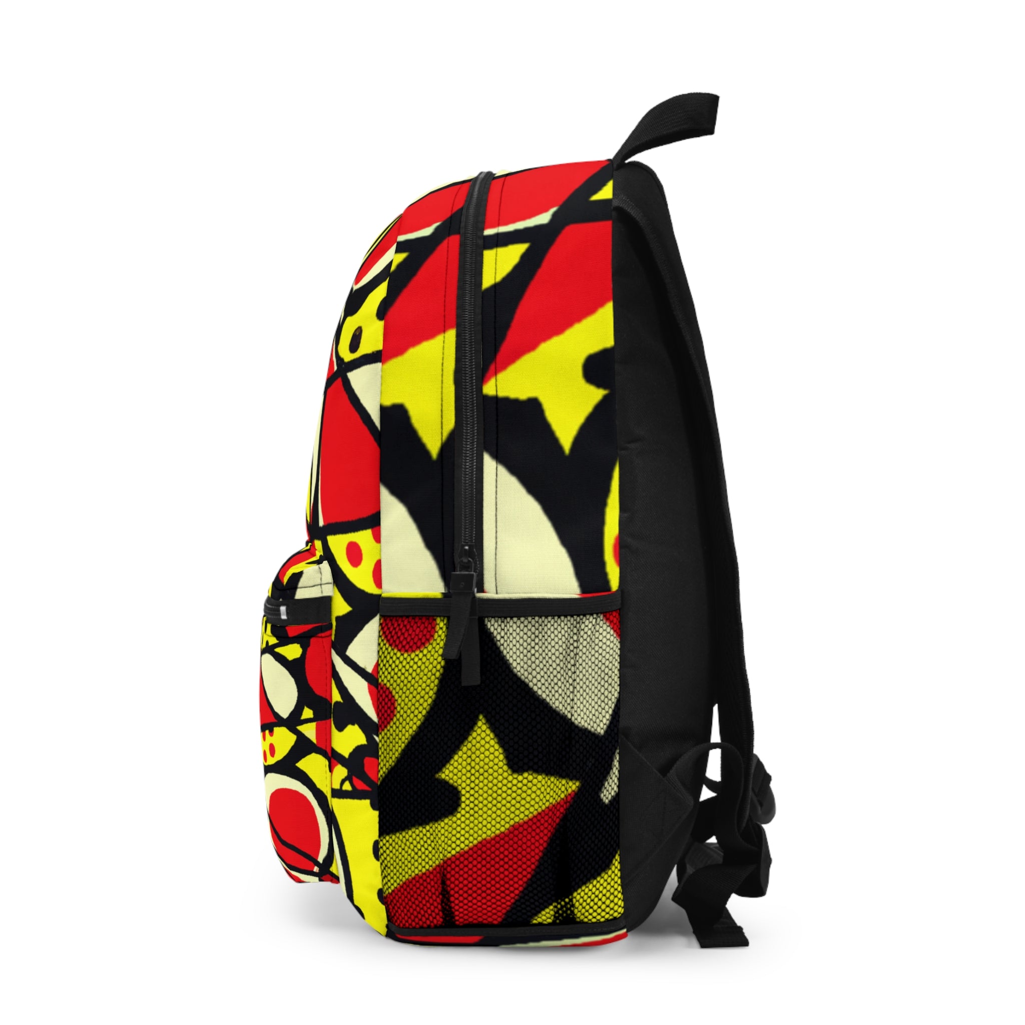 "Groovy Bloom: A Touch of Psychedelic Chic" - Backpack