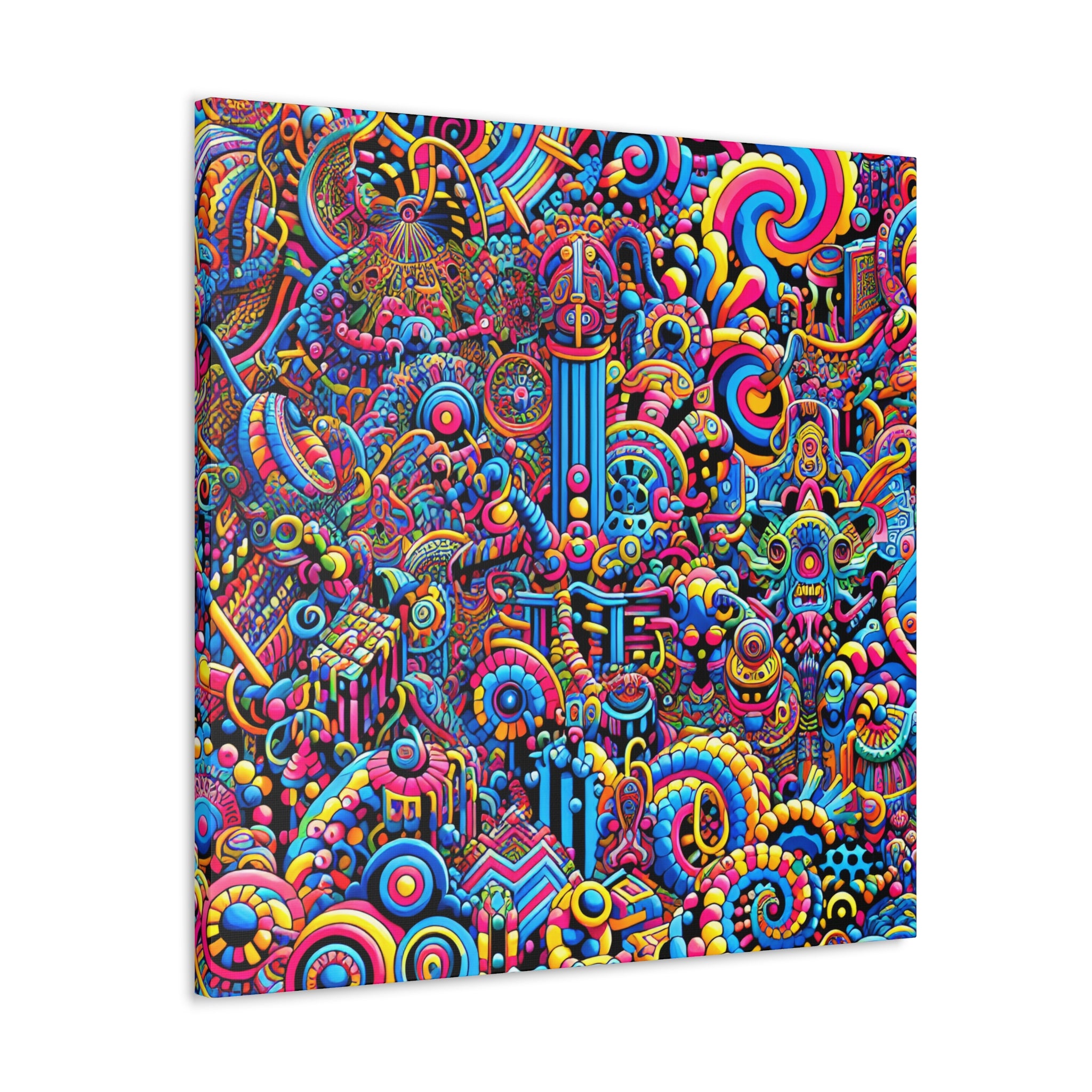 Psychedelic Dreamscape Vibrant Abstract Canvas Art - Canvas