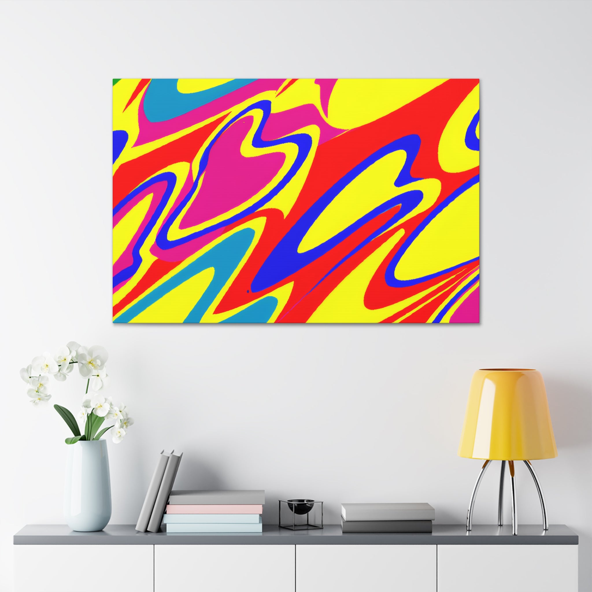 Vibrant Abstract Swirls Canvas Art Print - Canvas