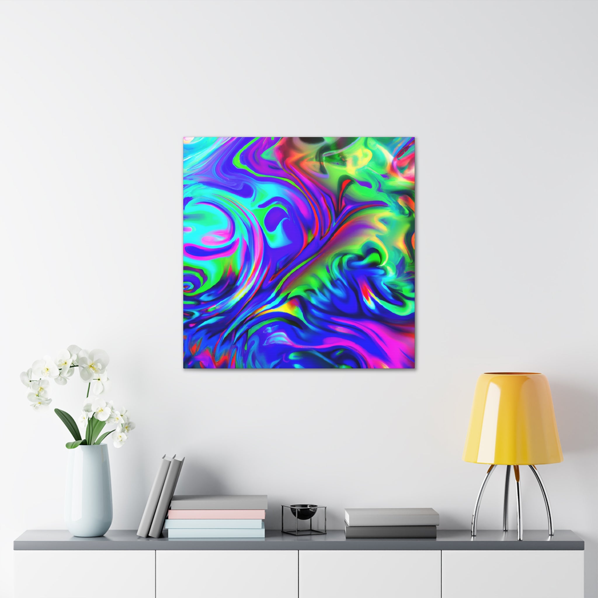 Psychedelic Swirls Abstract Art Canvas - Canvas