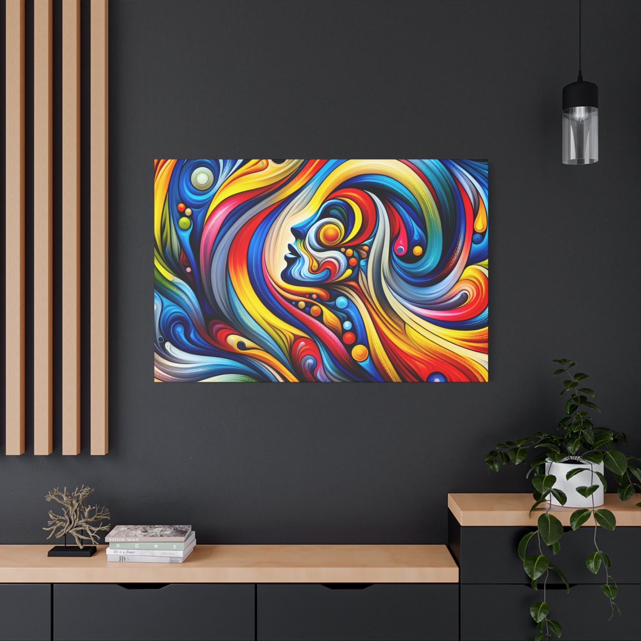 Vibrant Psychedelic Dreamscape Canvas Art - Canvas