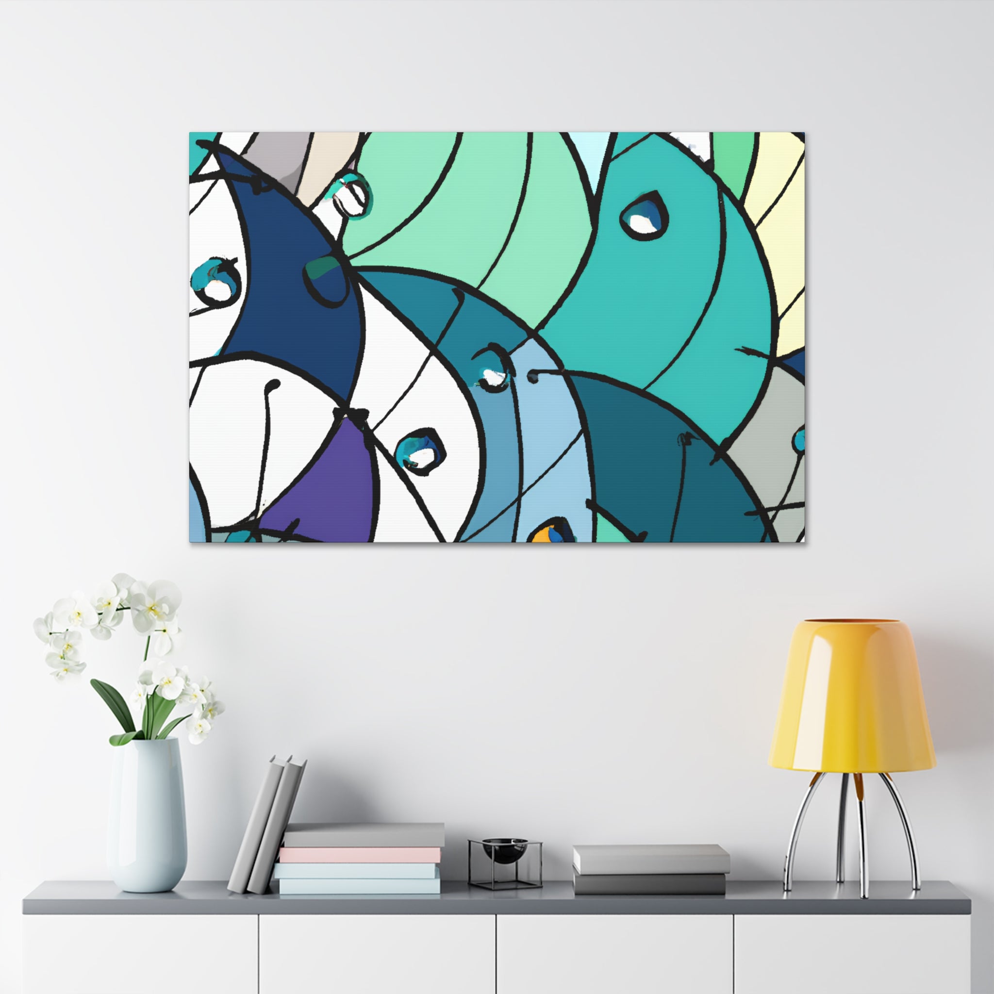 Abstract Geometric Melody Canvas Art Print - Canvas