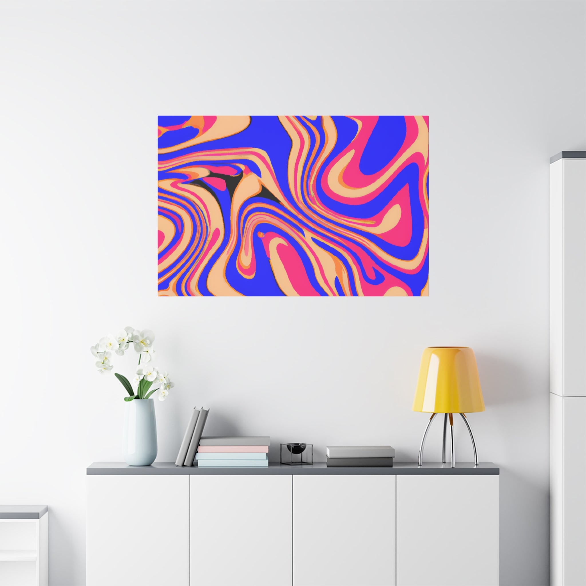 Psychedelic Swirls Abstract Art Canvas - Canvas