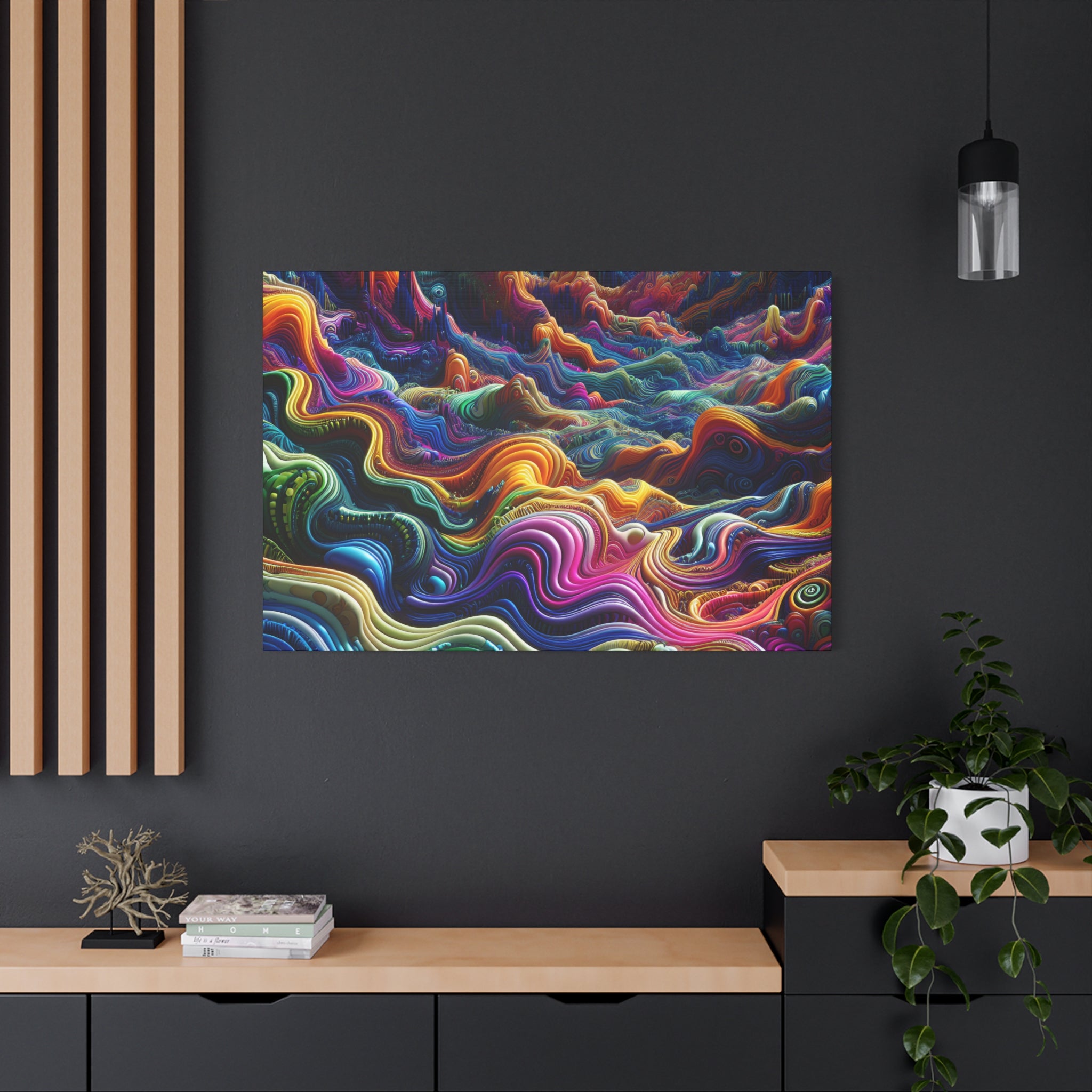 Psychedelic Dreamscape Canvas Art Print - Canvas