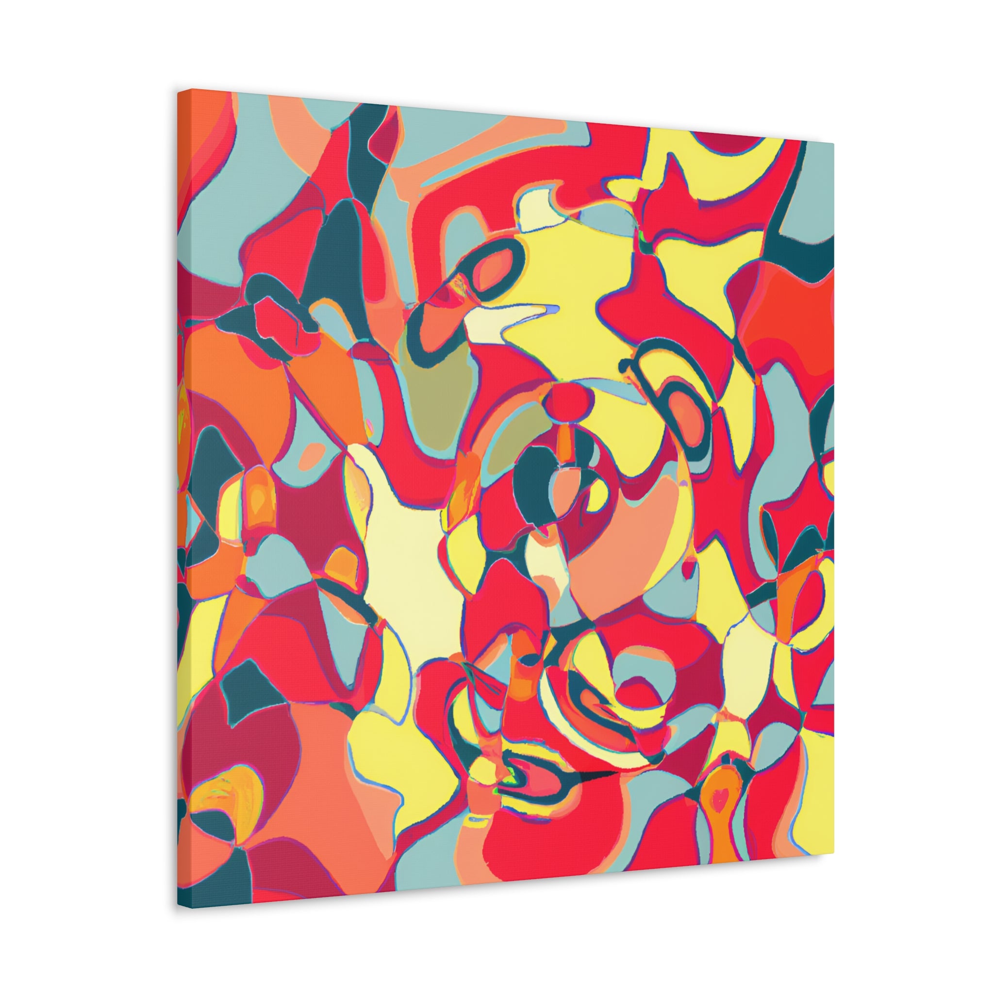 Vibrant Abstract Melange Canvas Art Print - Canvas