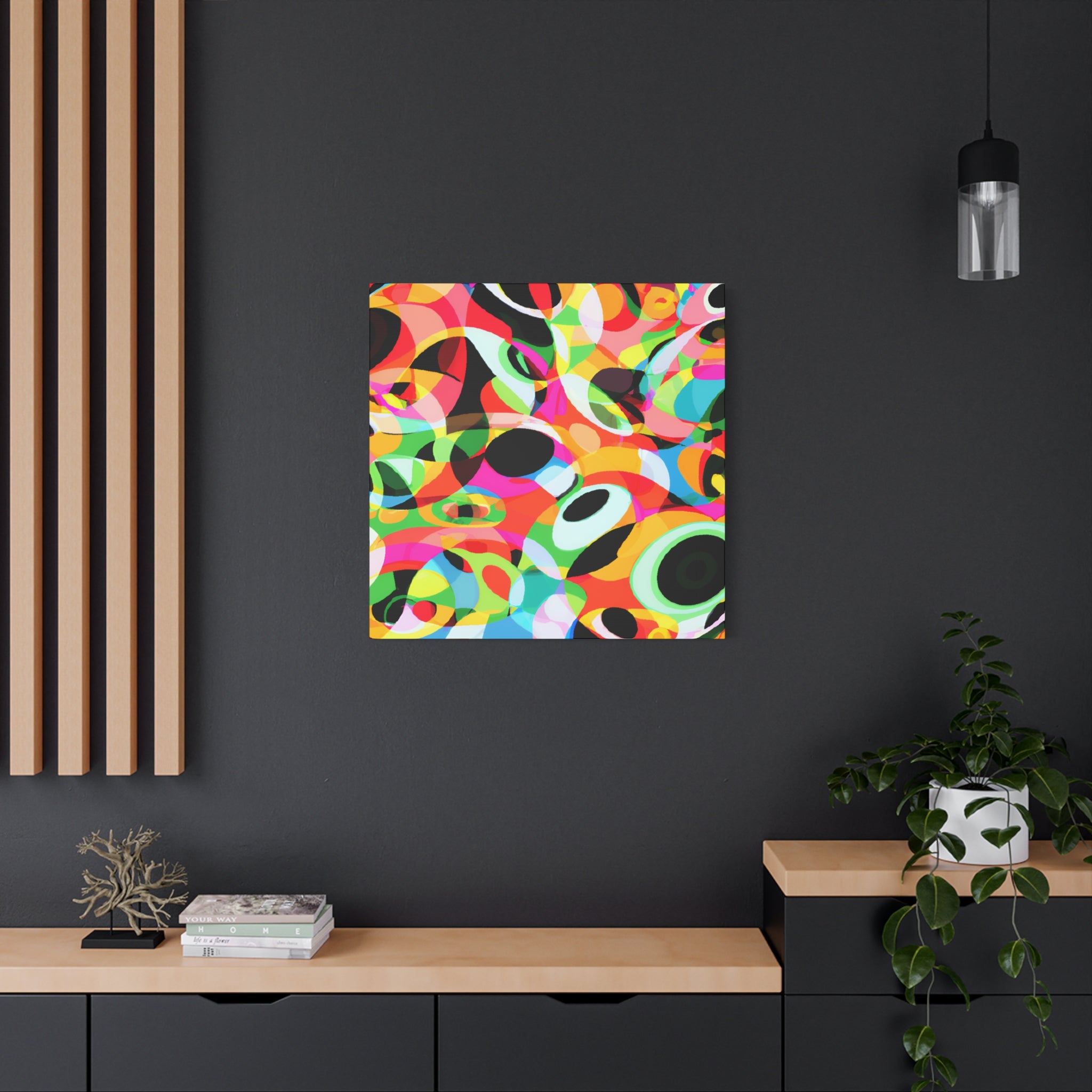 Vibrant Kaleidoscope Abstract Art Canvas - Canvas