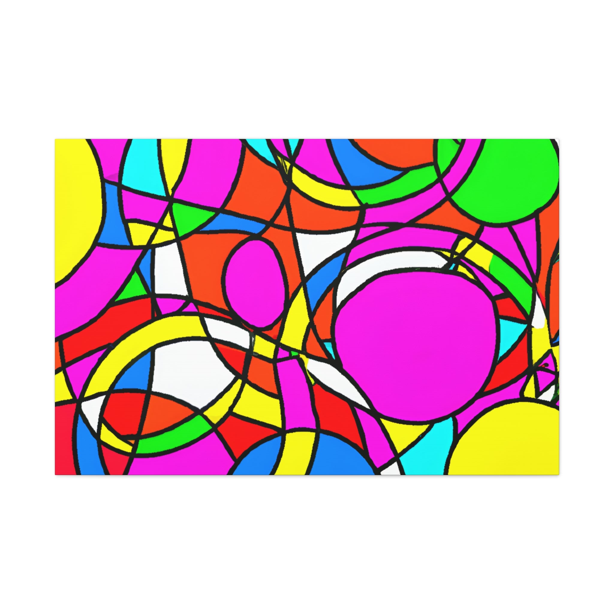 Vibrant Geometric Abstraction Canvas Art - Canvas