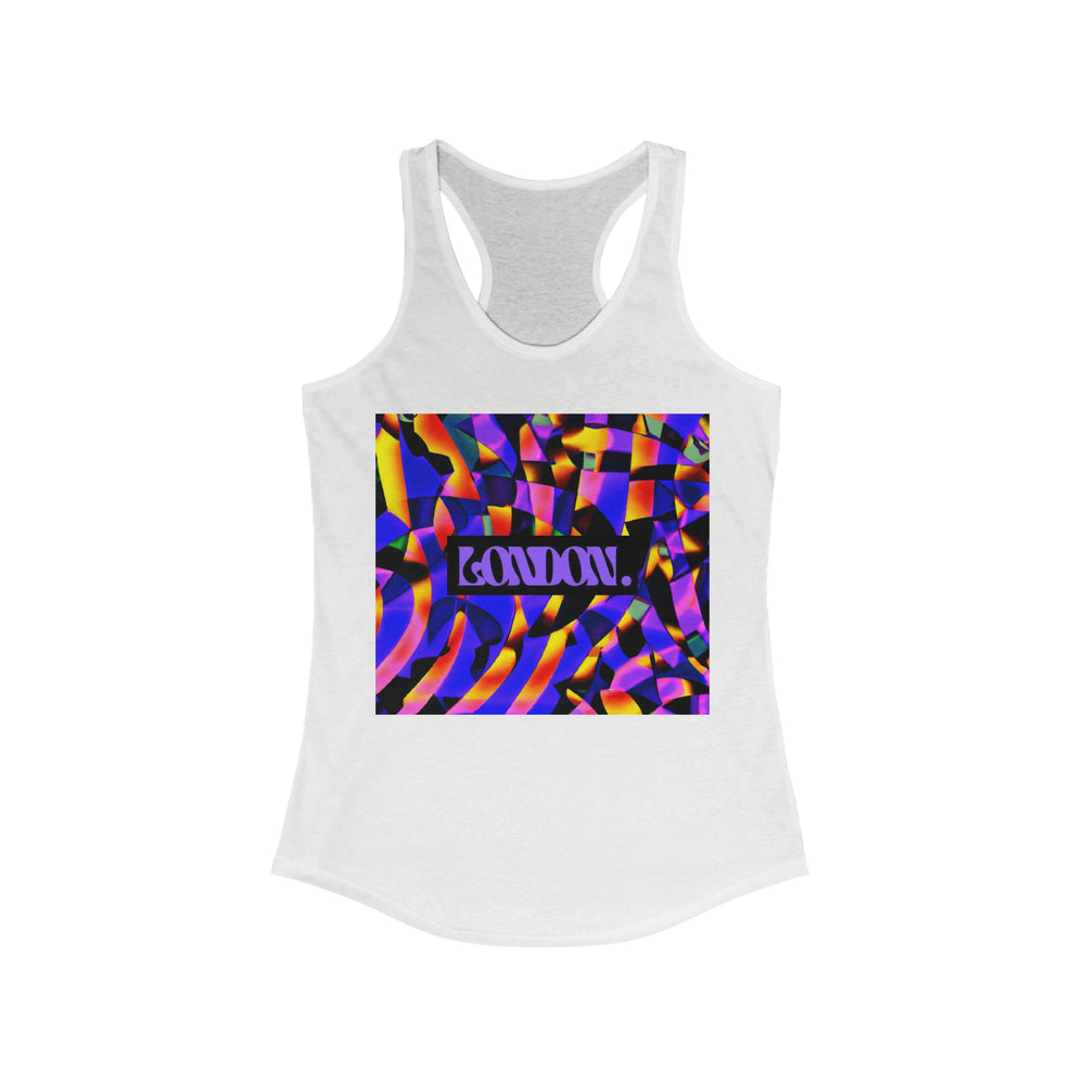 "Groovy Starburst Indigo" - Racerback Tank Top