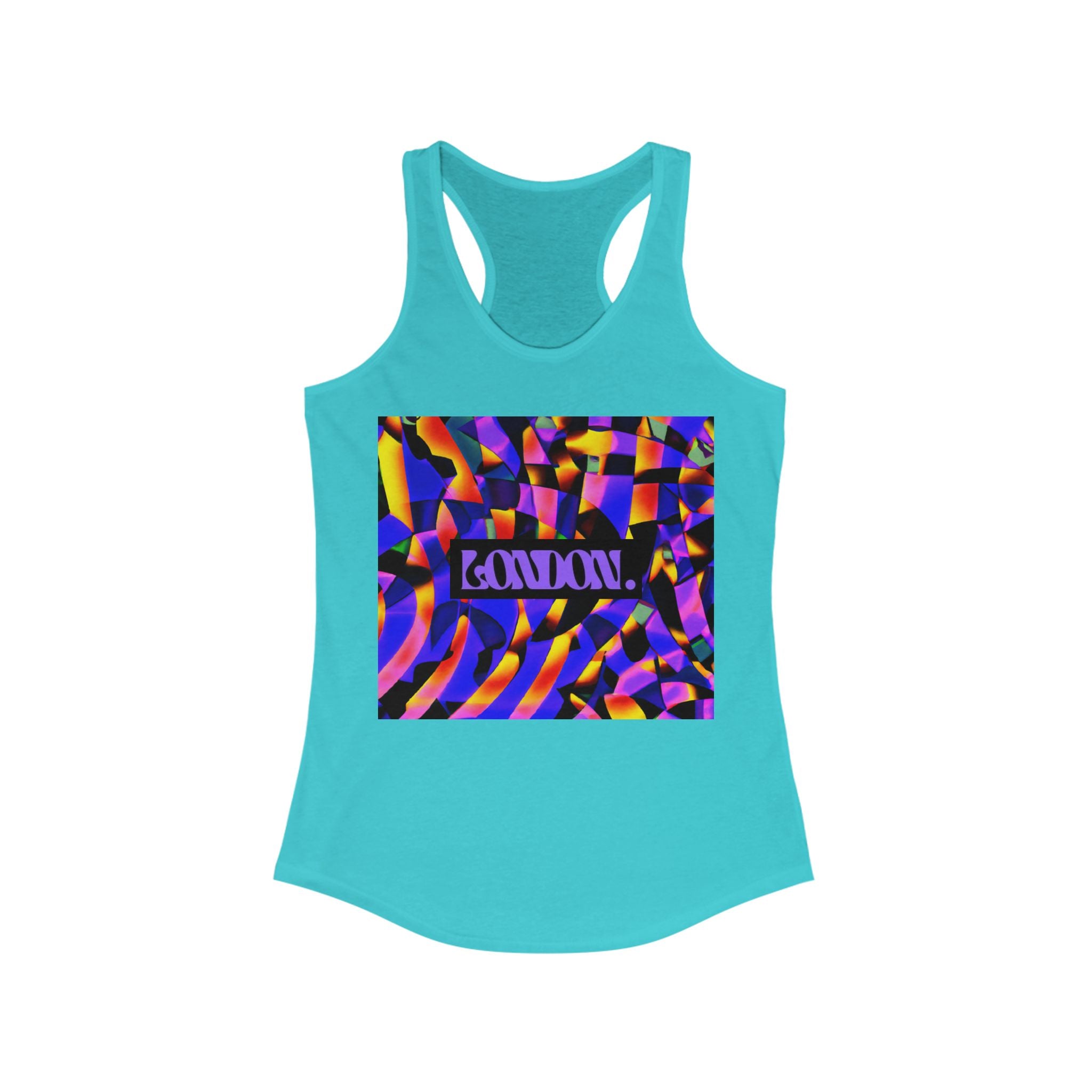 "Groovy Starburst Indigo" - Racerback Tank Top