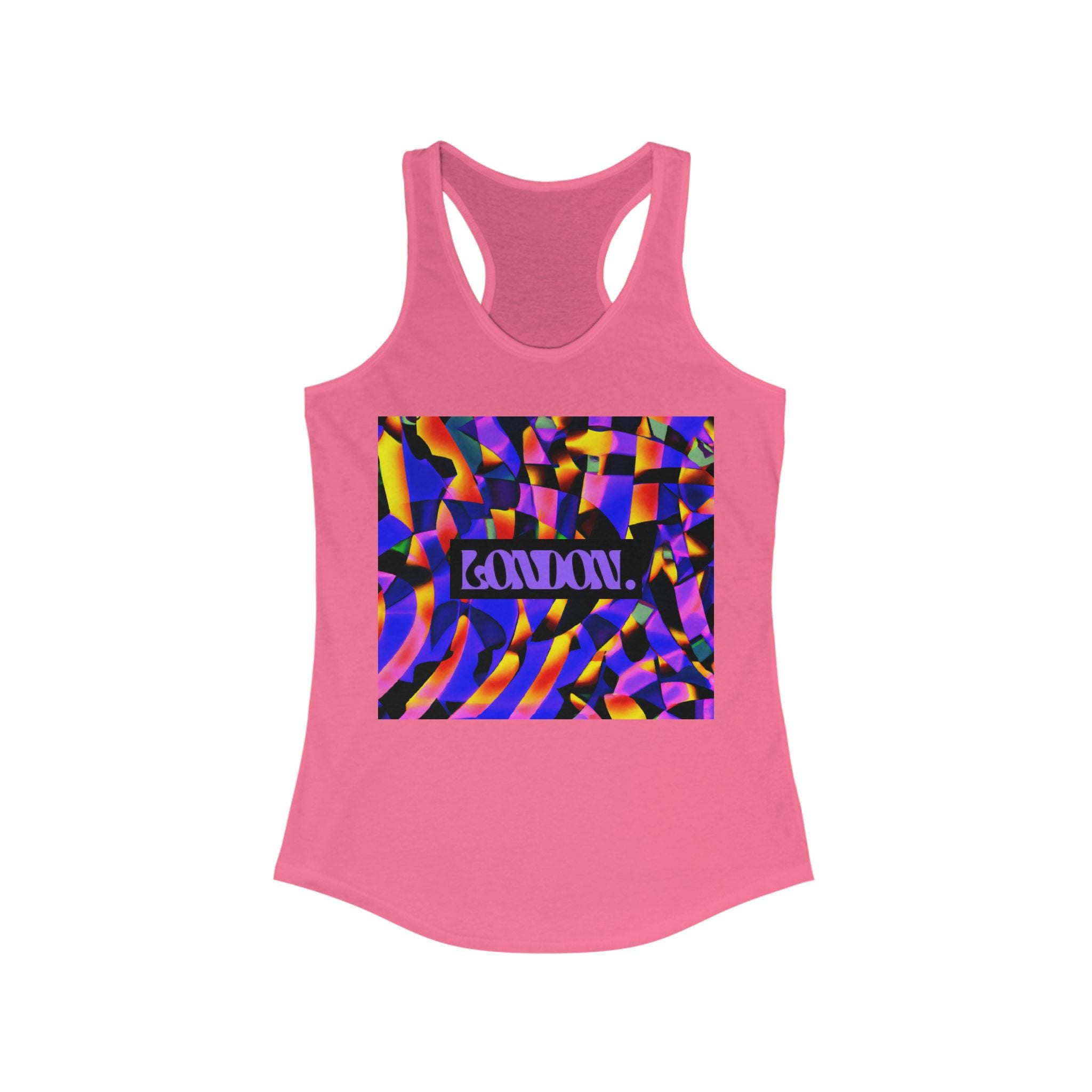 "Groovy Starburst Indigo" - Racerback Tank Top
