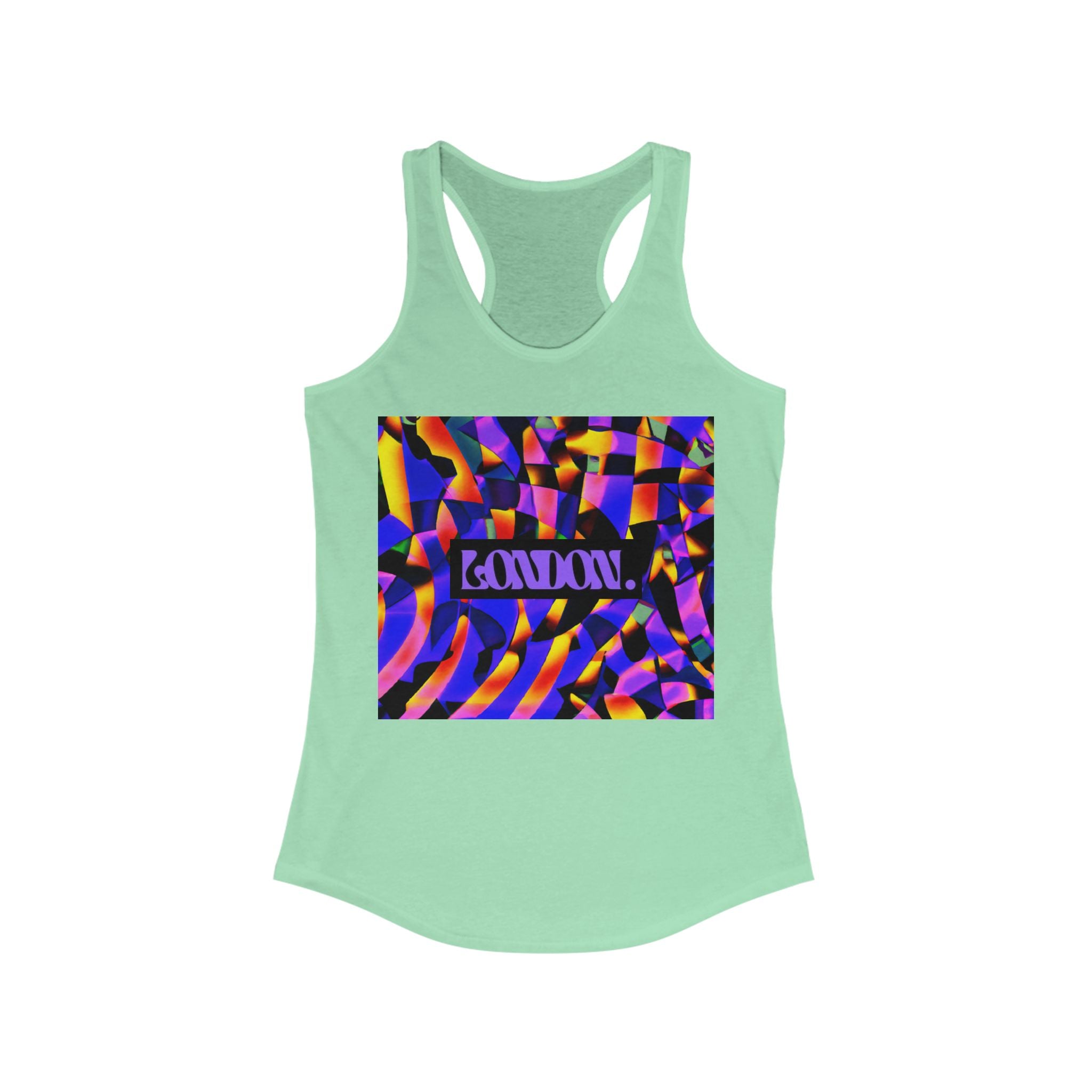 "Groovy Starburst Indigo" - Racerback Tank Top